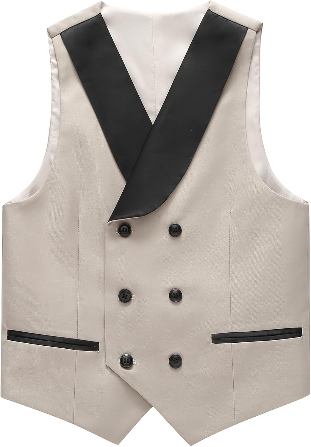 Lamgool Boys Tuxedo Suit 3 Piece Slim Fit Set with Blazer Jacket Vest Pant Kids Formal Outfit for Wedding Prom Size 6-20 - Image 5