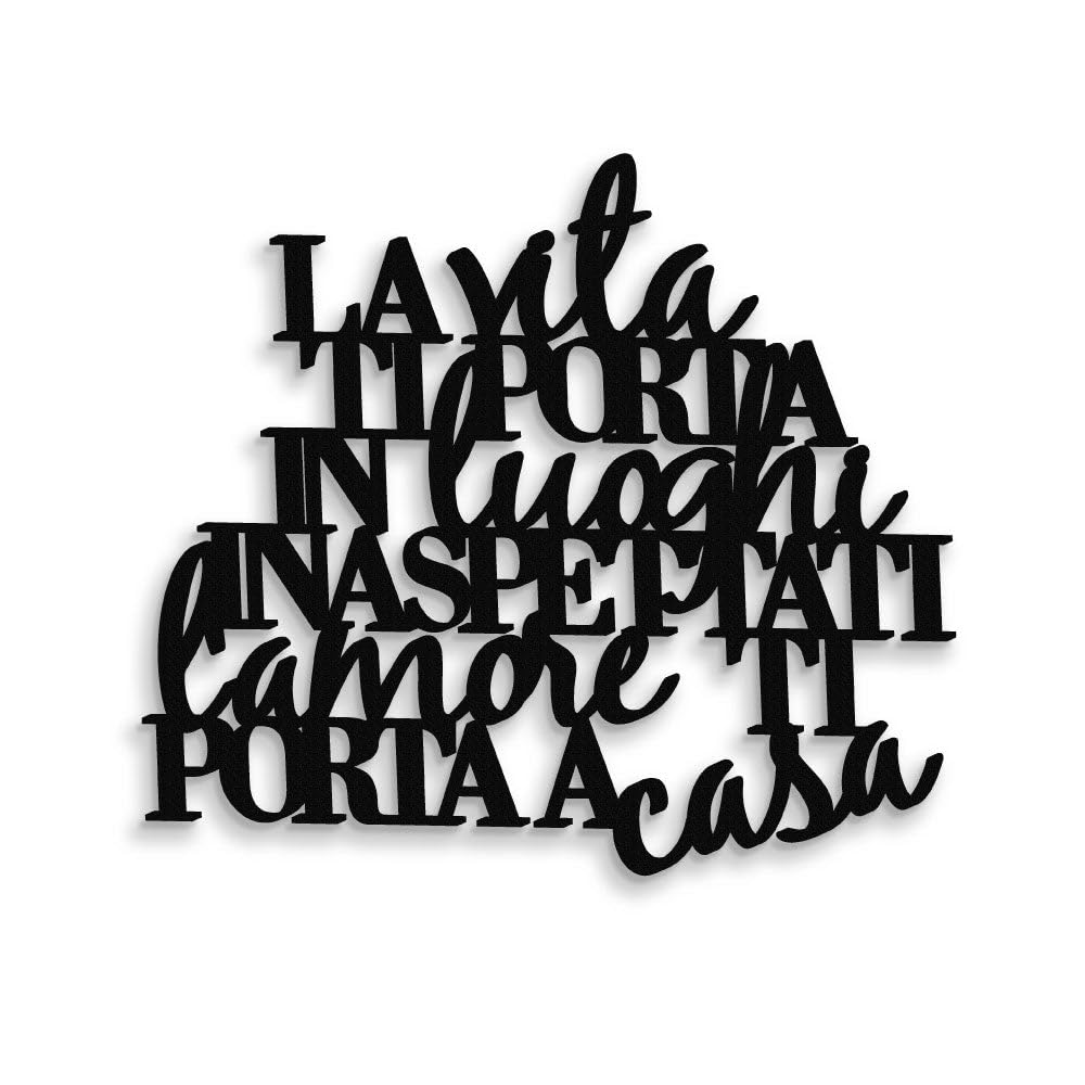 Decorazione Murale Frase Scritta su Legno La Vita Ti Porta in luoghi inaspettati, Scritta in Legno Famiglia casa per Decorare Le pareti