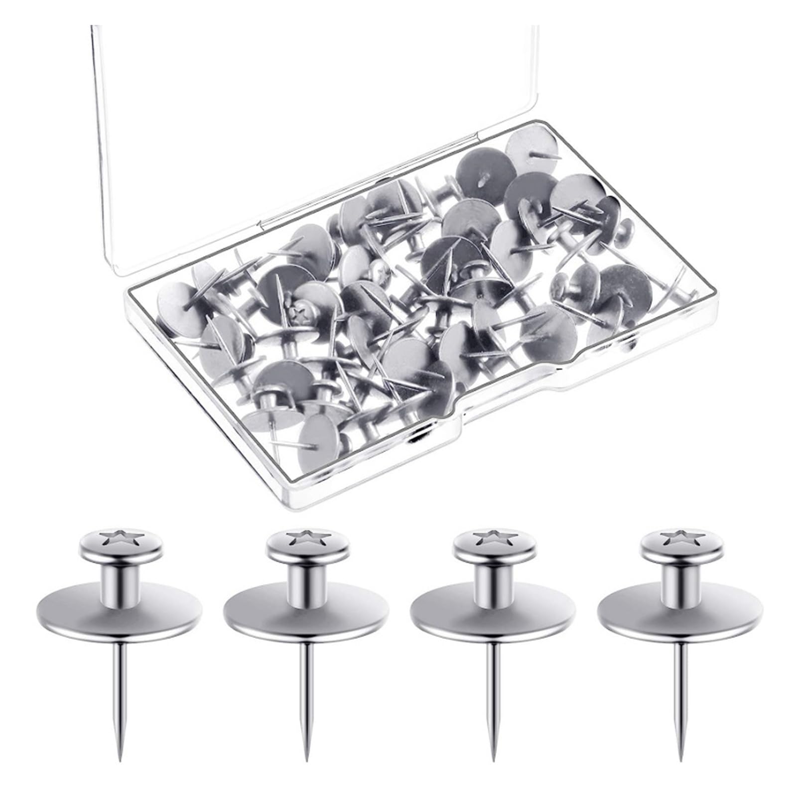 I Shape Metal Push Pin 30Pcs Flat Head Pushpin Cork Notice Board Thumb Tacks for Bulletin Cork Push Pins for Bulletin Boards