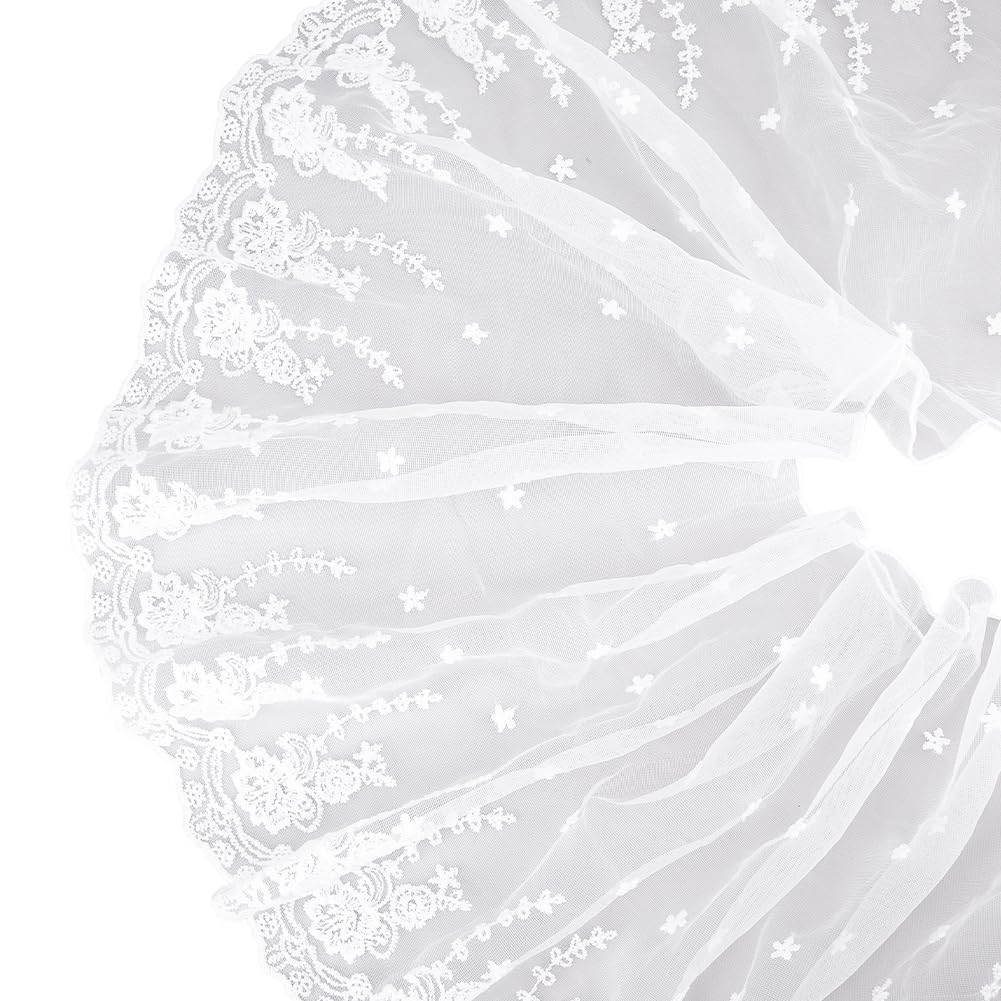 Ruban dentelle blanc haut de gamme pour customisation robe de mariée chic