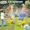613 Qo7j9pl - VATOS Water Sprinkler Baseball Toy for Kids Outdoor Play, 2 in 1 Snail Summer Water Game with 2 Sprinkler Heads, 360° Roating Spray Water Baseball for Boys Girls Summer Backyard Lawn Pool Party Fun