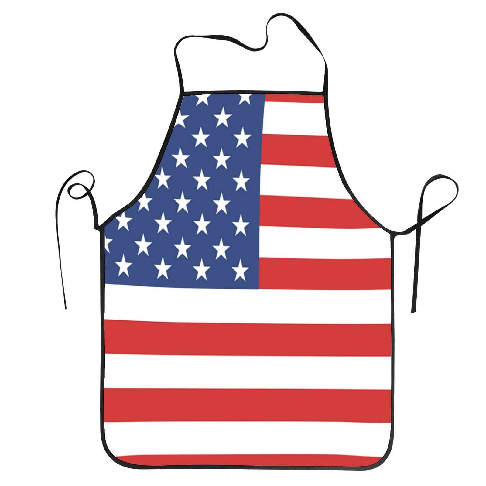Melbrakin Men's American Flag Aprons For Wo For Kitchen Cooking Baking Bbq Chef Apron