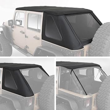 Smittybilt 9083135K Black Diamond Bowless Combo Top w/Tinted Windows 4 Door