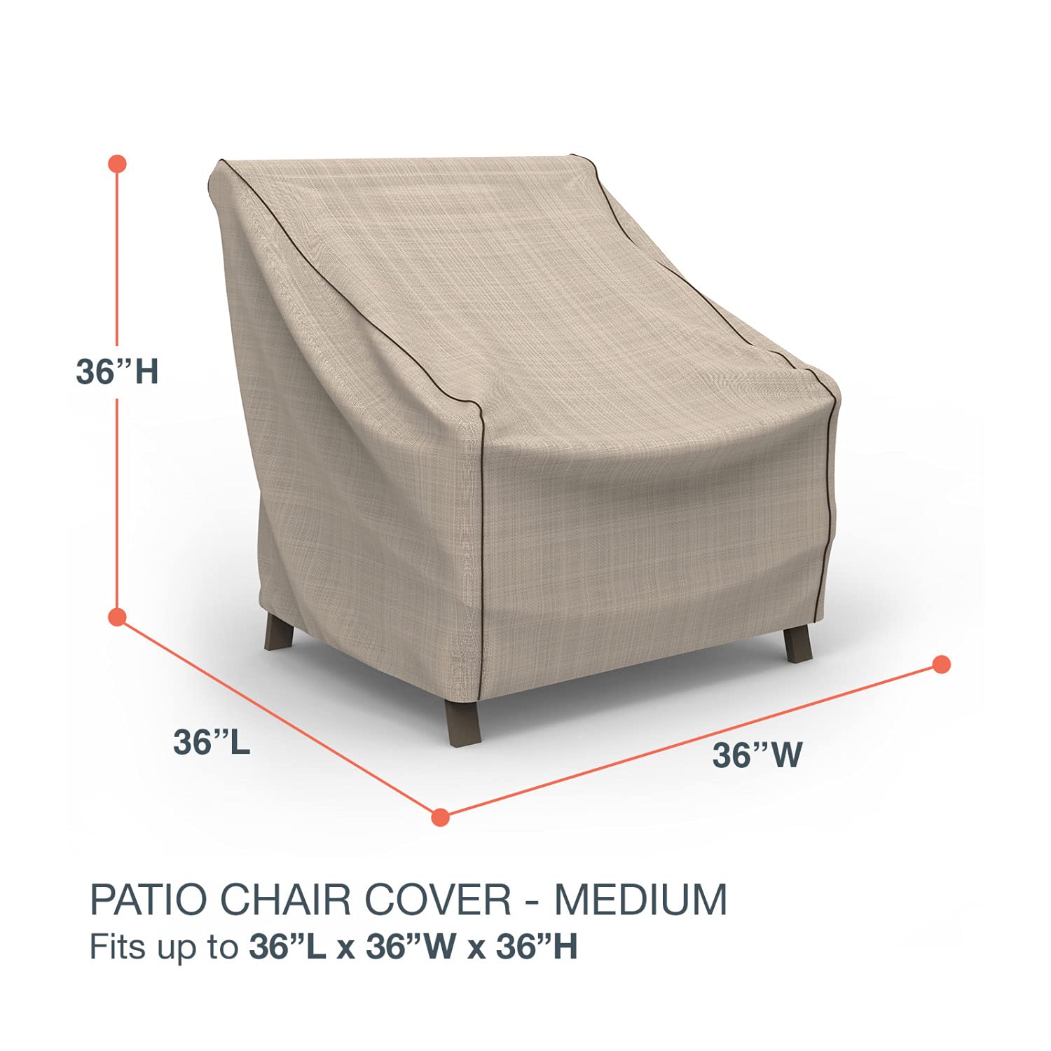 StormBlock™ Signature Patio Chair Cover, Medium - Black Ivory, P1W01PMNW2