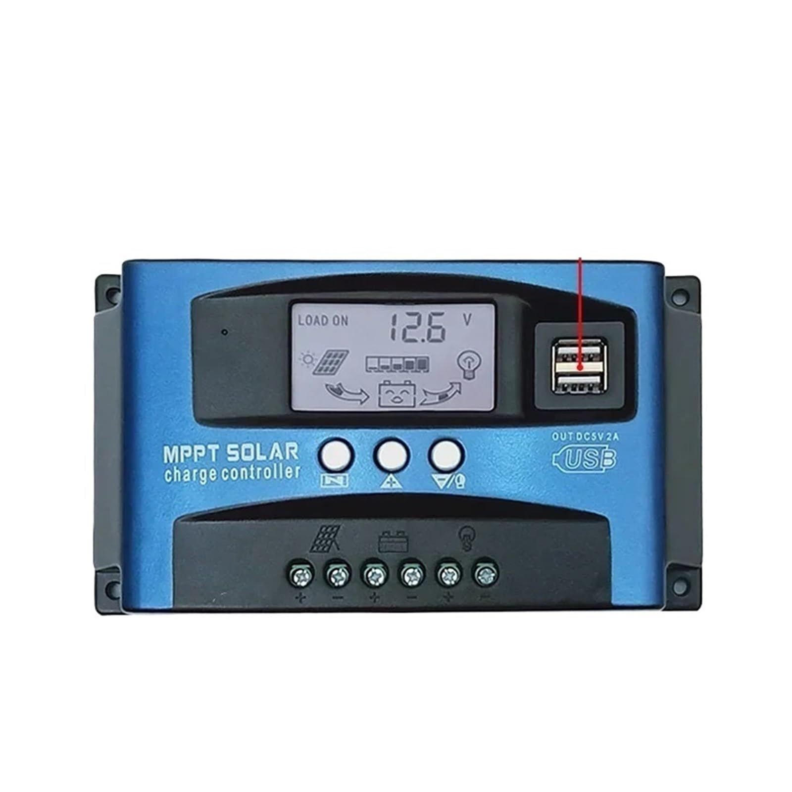 Regolatore di Carica for Pannello Solare Messa A Fuoco Automatica MPPT Tracking Carica 30/40/50/60/100A Regolatore for Pannello Solare(30A)