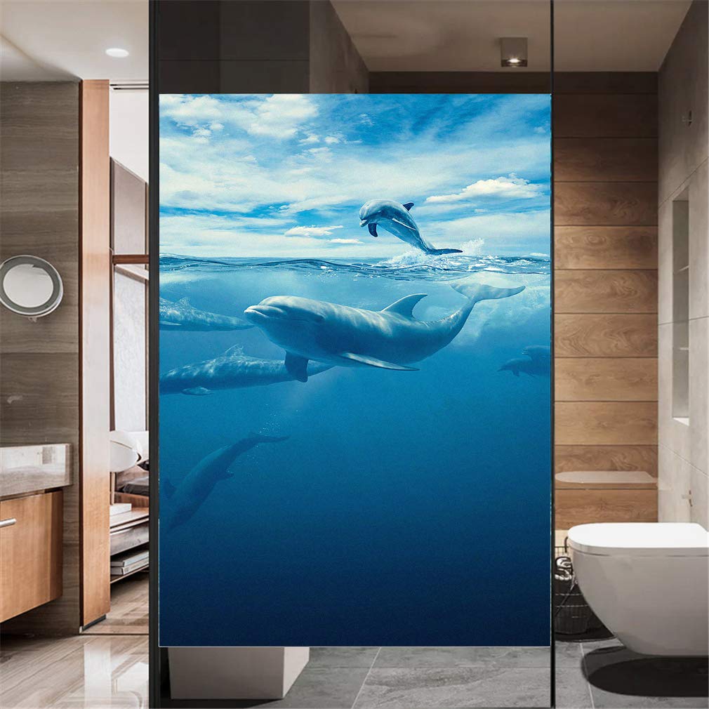 Pellicola per finestra privacy non adesiva satinata statica si aggrappano casa ufficio gattino gatto adesivi decorativi in vetro rivestimenti per porte 70 x 120 cm