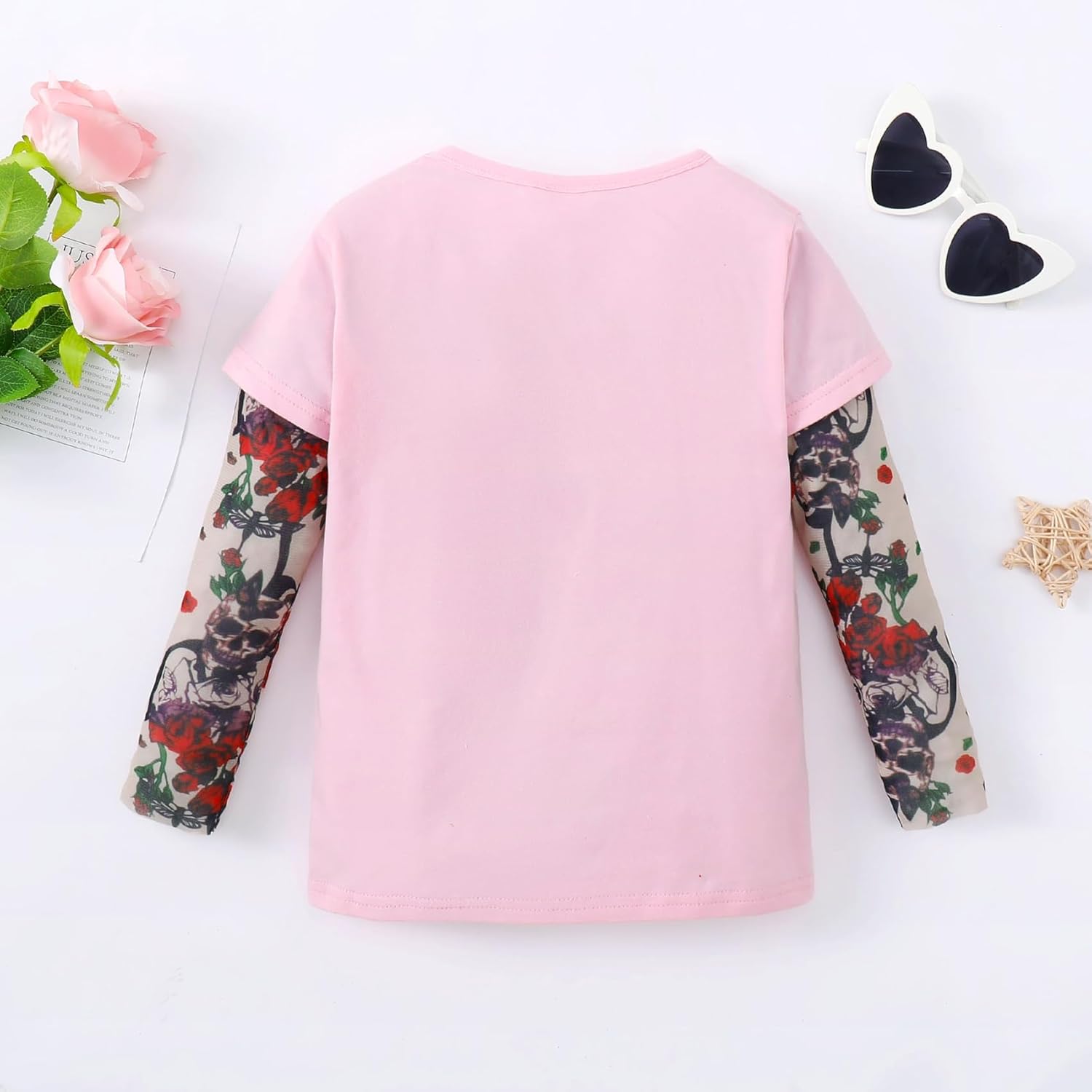 Magic Park 1-14Y Toddler Tattoo Sleeve T Shirts Kids Tattoo Tee Tops Girls Boys Long Sleeve Blouse Holiday Clothes - Image 2