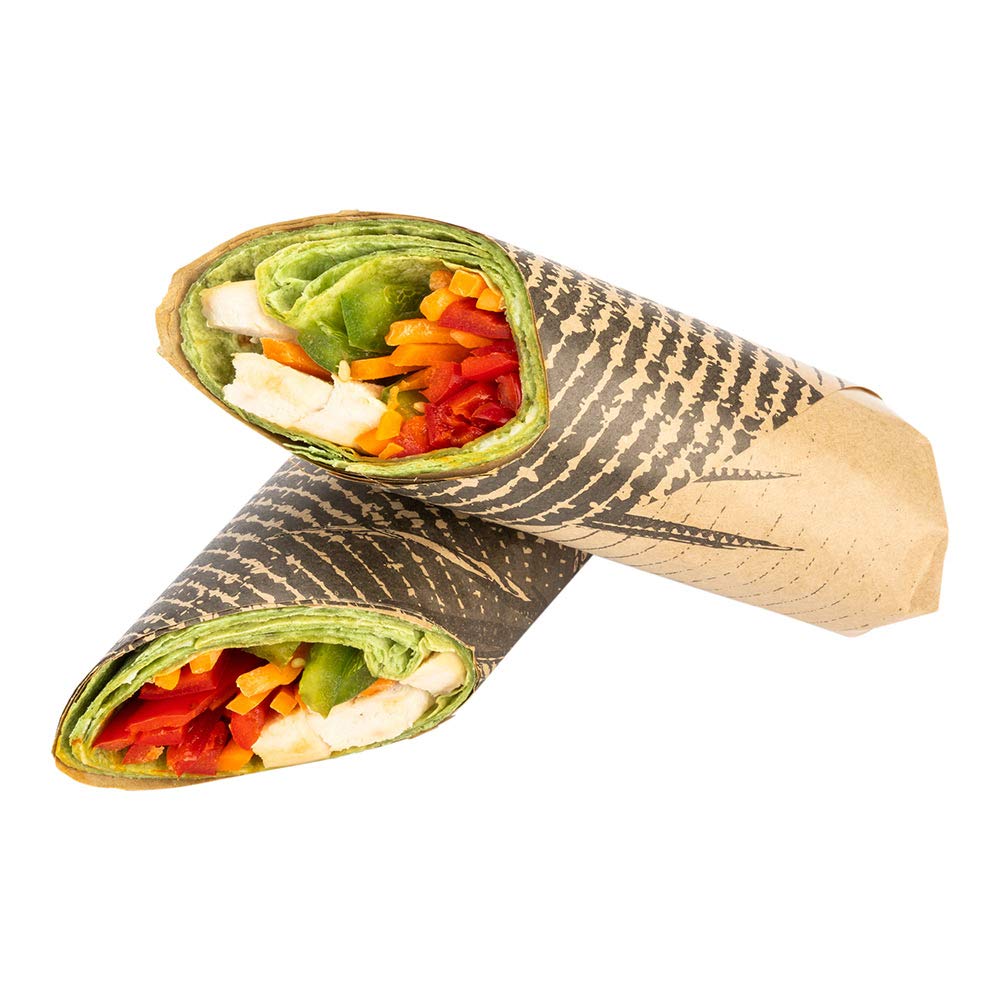 Greaseproof paper food wrap, basket liner, sandwich wrap, deli paper - mexican agave - 12'' x 12'' - 500ct box - restaurantware