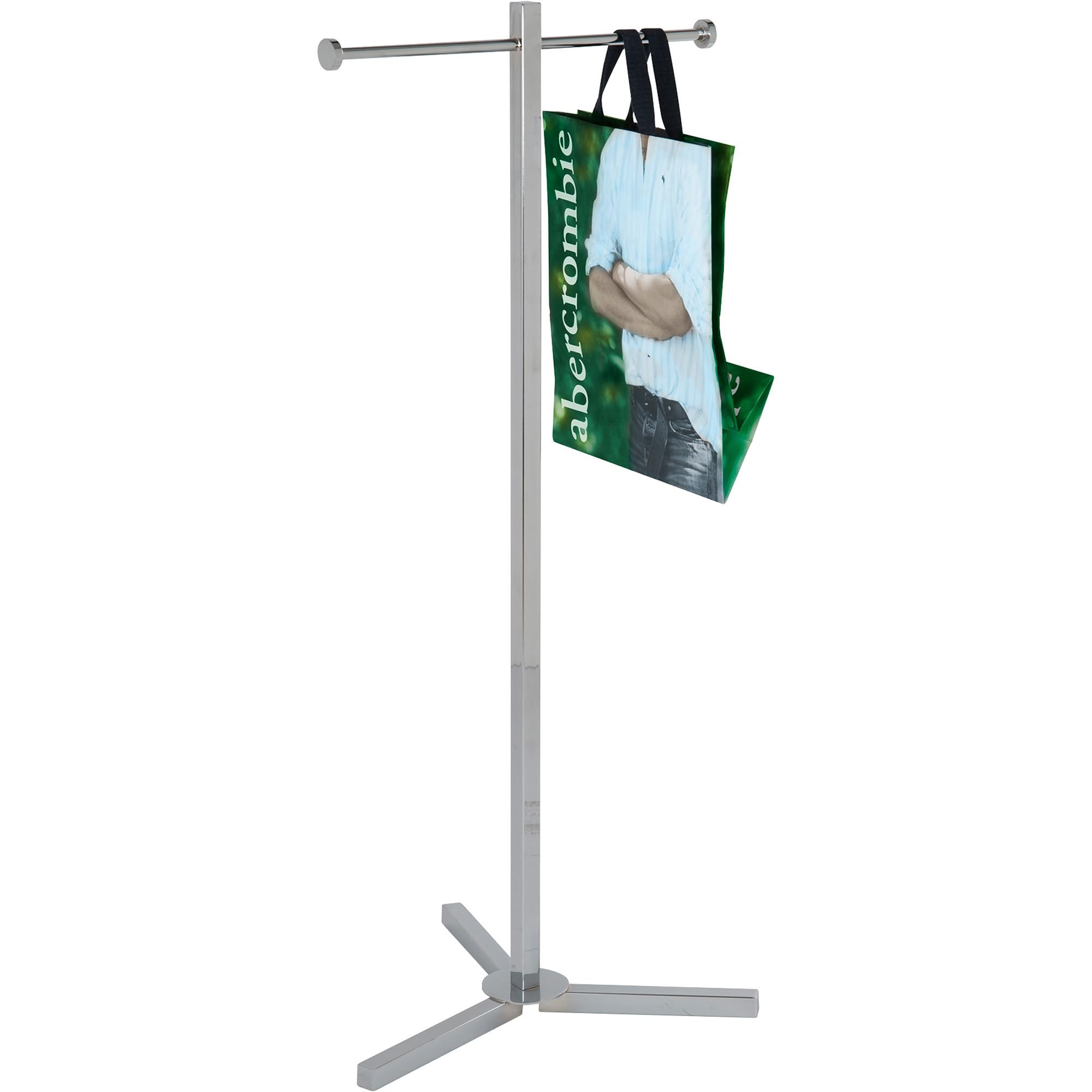 Econoco Rack For Retail Store – Heavy Duty Shopping Bag Rack, Retail Store Display Rack, Chrome Trade Show Rack, Display Rack for Store