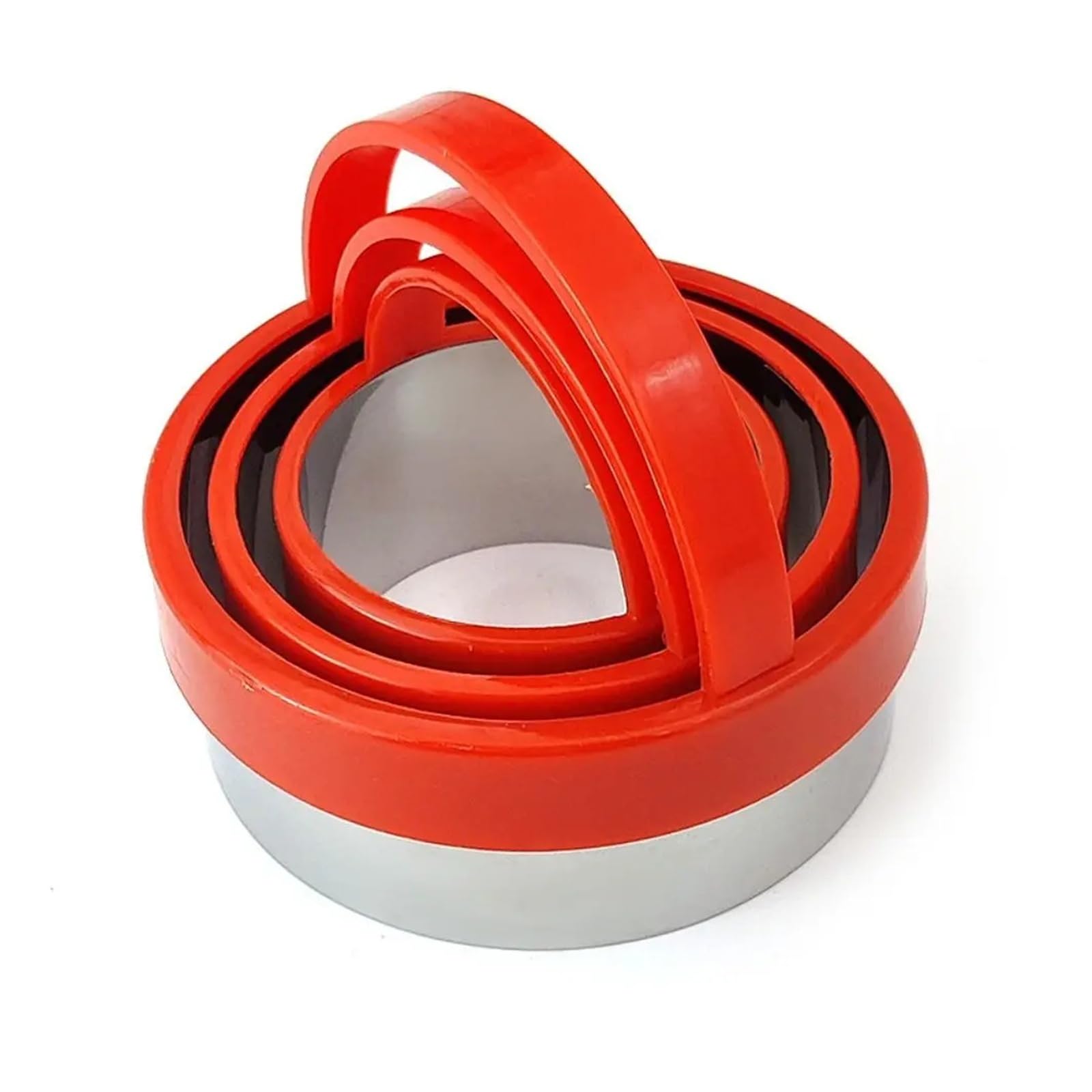 Emporte-pièces circulaires en forme d'étoile et de prune, en acier inoxydable, moules à biscuits, outils de cuisson, accessoires de cuisine, 3 pièces/ensemble(Heart-shaped)