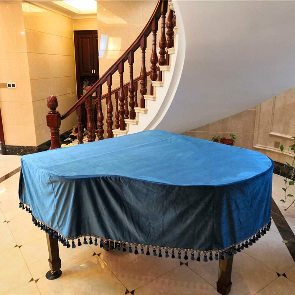 Copertura per Pianoforte, Copertura per Pianoforte a Coda Pleuche Panno Protettivo Antipolvere Bordato per la Decorazione Domestica, Copertura Protettiva per Strumenti con Rifinitura Classica