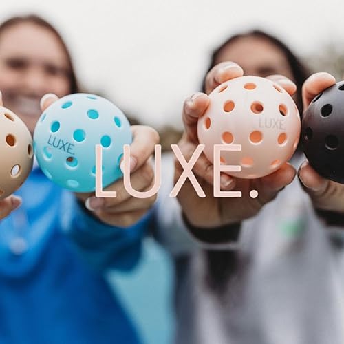 Miniatura 5 de LUXE Pickleball Balls - Paquete de 3 bolas de pickleball rosas para exteriores, bolas de pickleball lindas y estéticas, regalos perfectos de