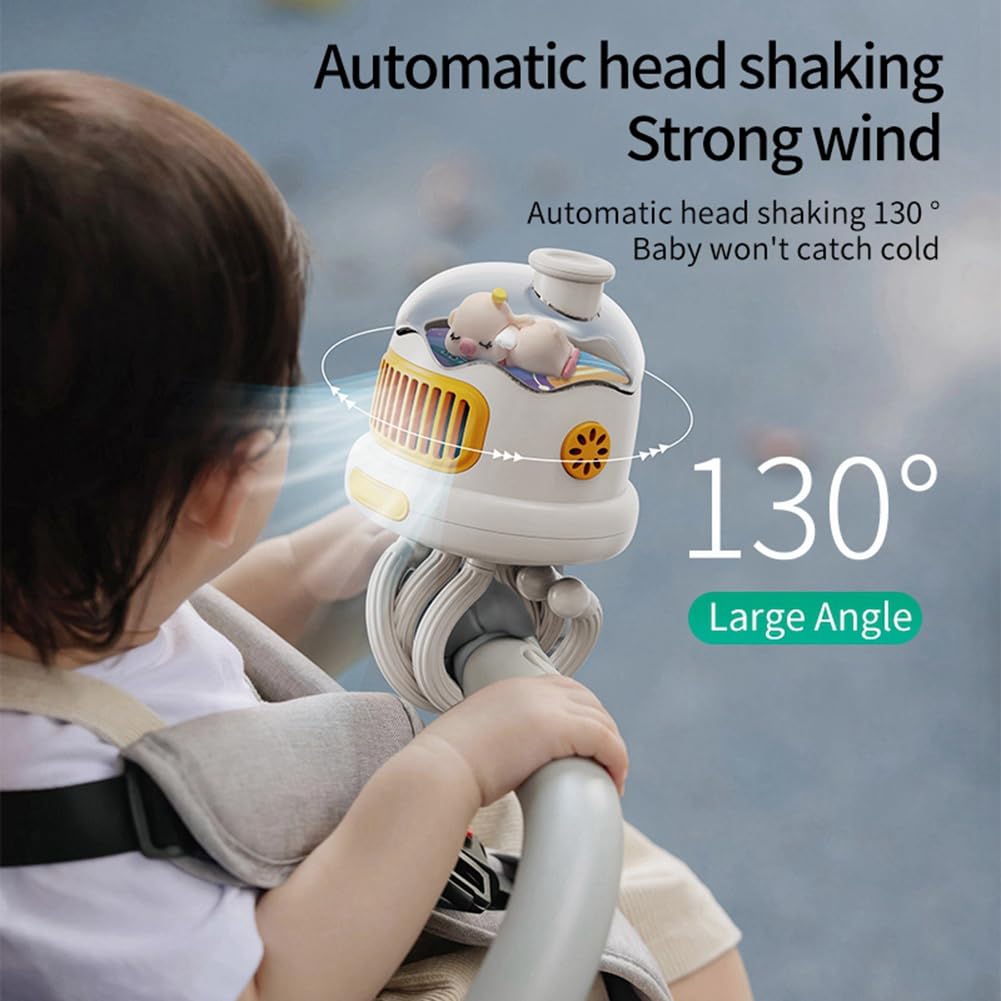 Ventilador portátil recargable por USB, sin aspas, diseño silencioso de mano para niños, ideal para uso en exteriores, tamaño mini para un fácil transporte
