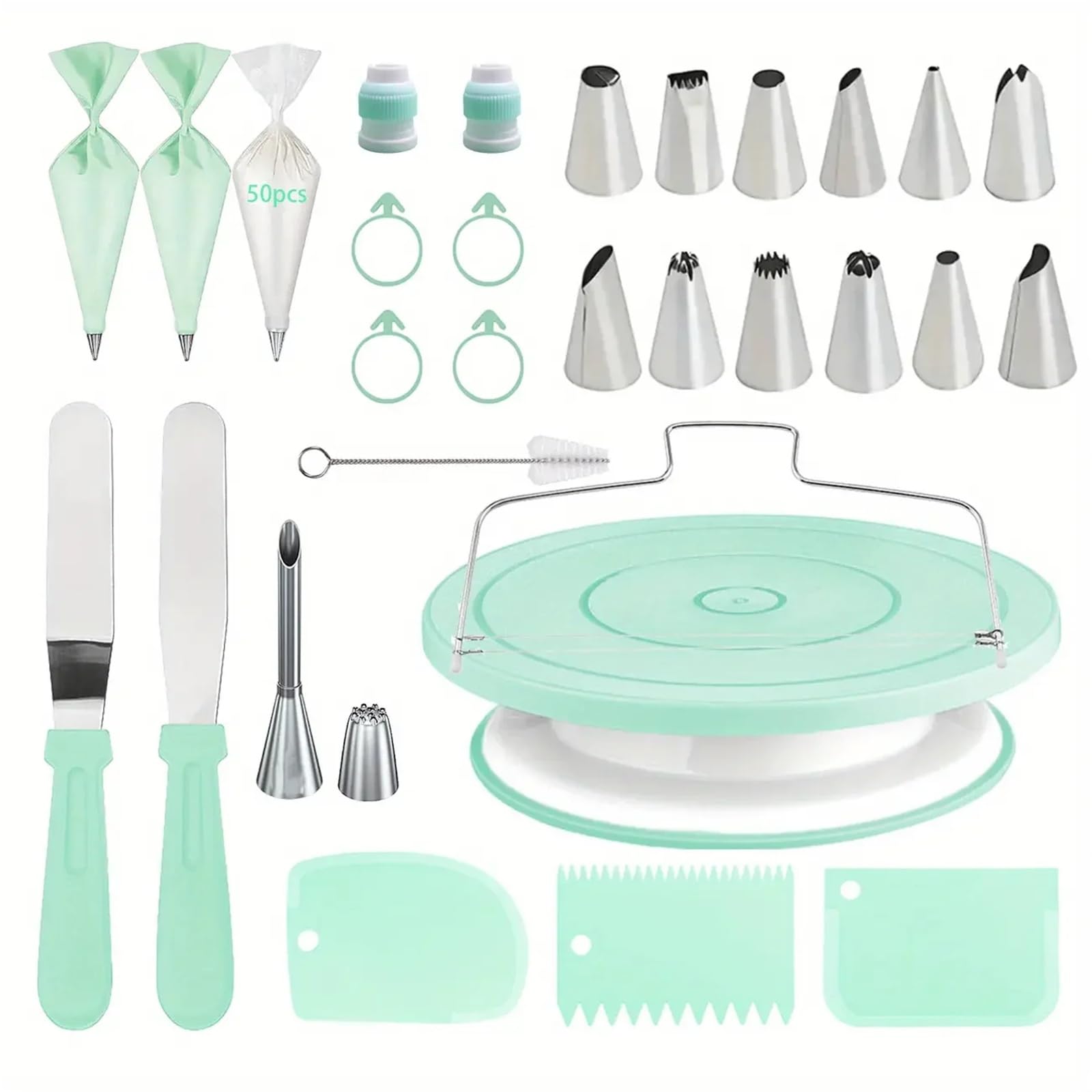 Kit de fournitures de décoration de gâteaux 80 pièces