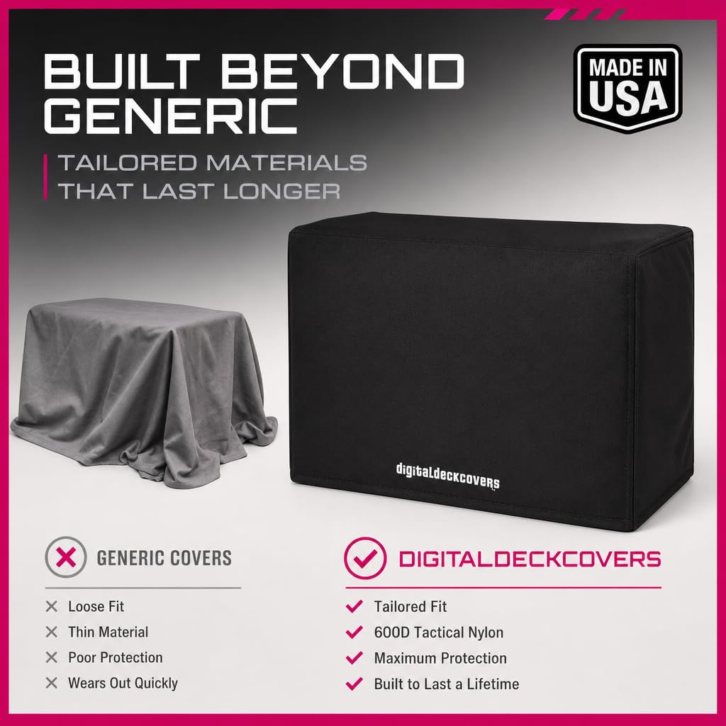 DigitalDeckCovers Druckerstaubschutz für Brother HL2240 - HL-2370DW, Schwarz