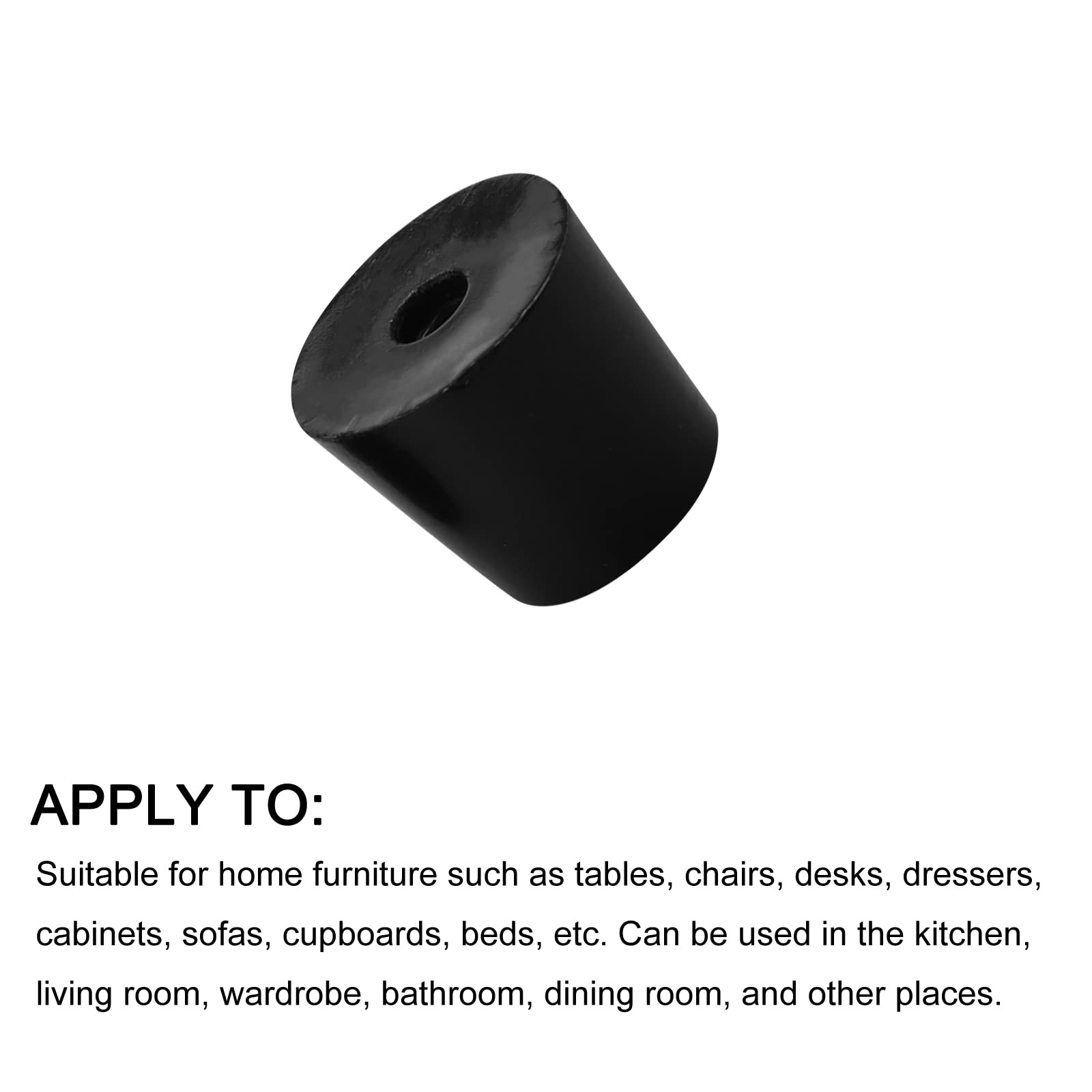 METALLIXITY Rubber Bumper Feet (19x17mm/0.75"x0.67") 8Pcs, Round Leg Pads Floor Protectors with Metal Washer - Image 4