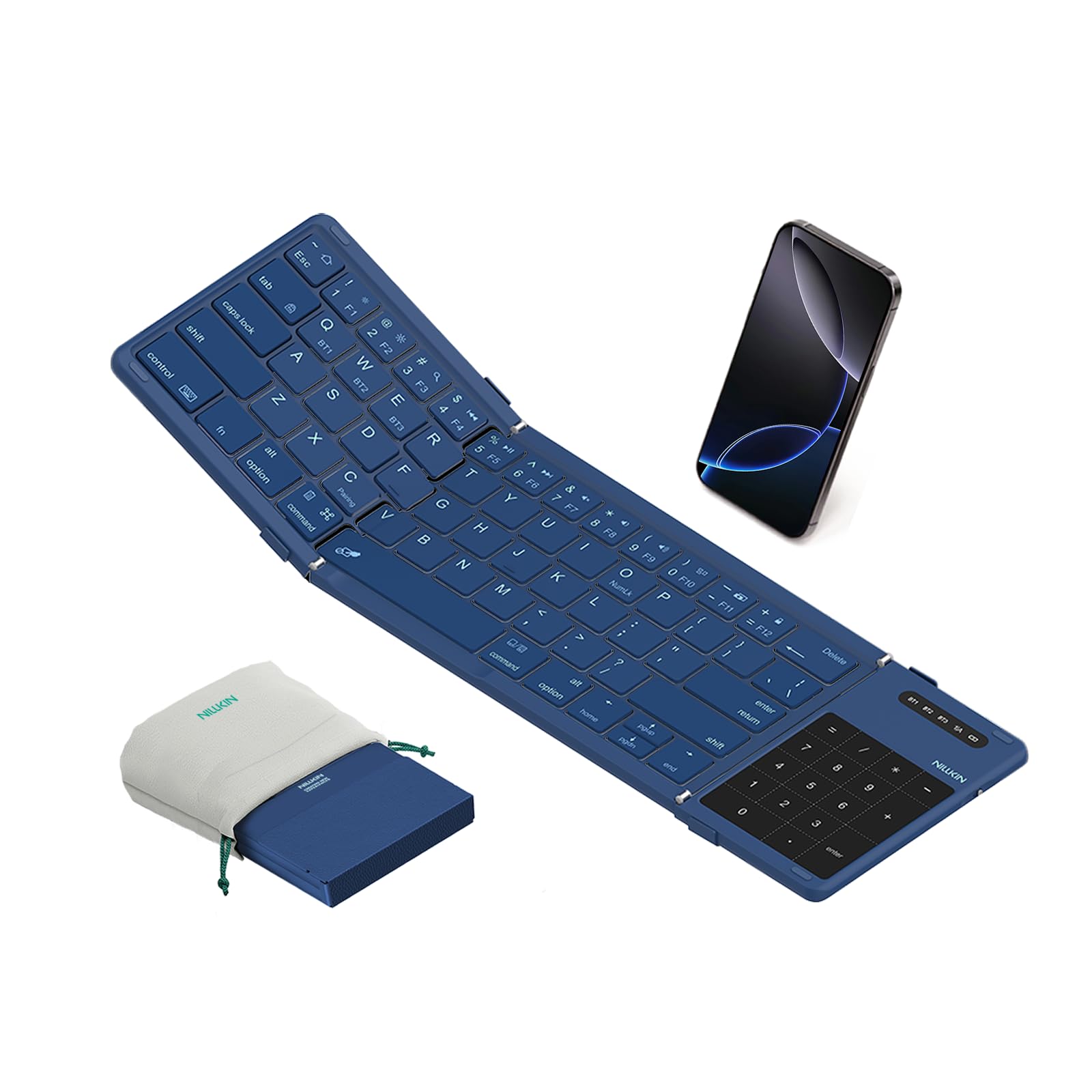 Nillkin Foldable Bluetooth Keyboard, Portable Wireless Design (Blue)-image-23