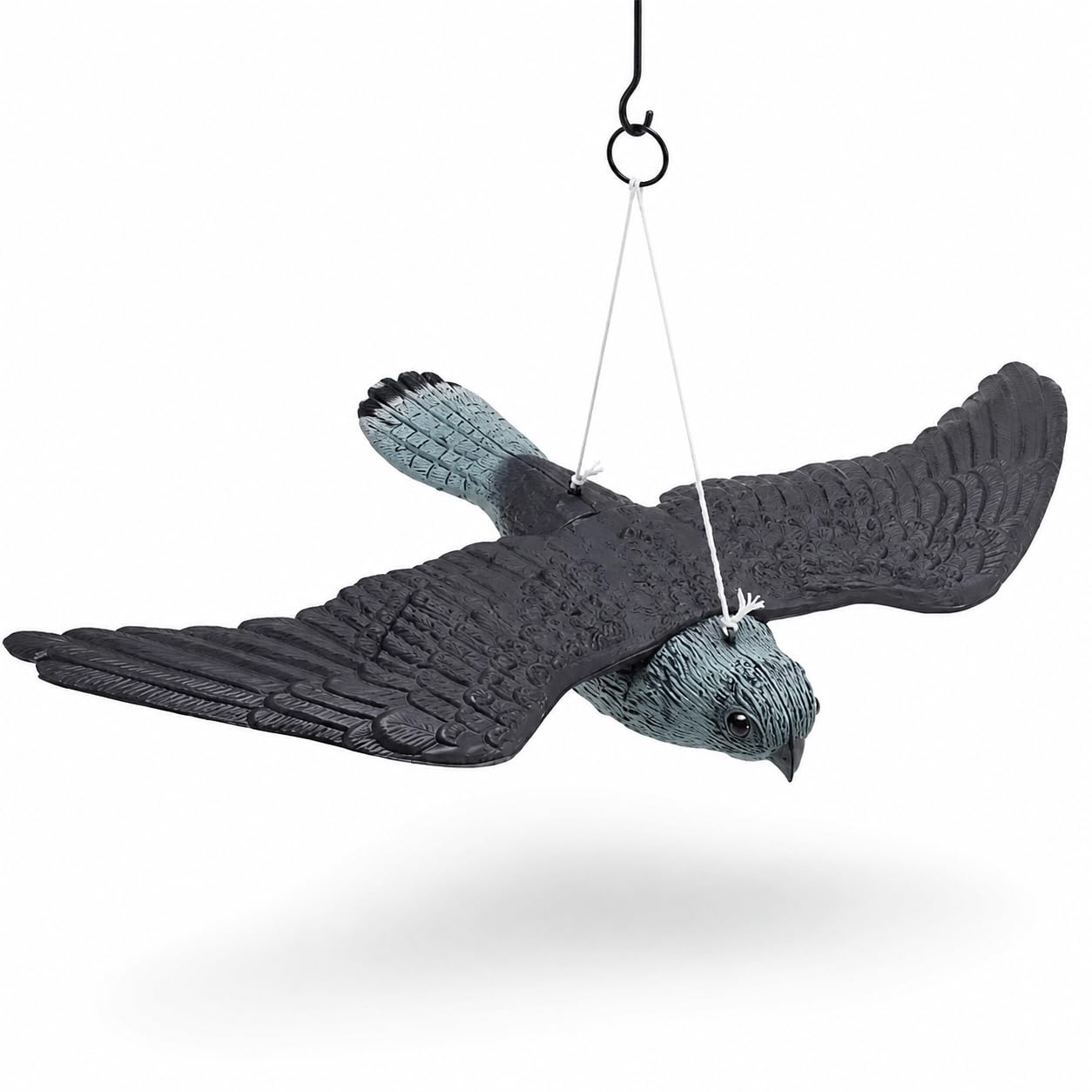 Hawk Owl Heron Decoy Bird Scarer, Fake Owl Pigeon Crow Deterrent, Plastic Hawk, Realistic Bird Deterrent Statue for Pond Patio Lawn Allotment Outdoor Ornament Bird Decoy (HAKH)