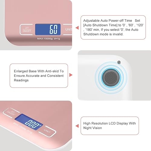 Miniatura 10 de Selegere Báscula de envío digital, panel de acero inoxidable, precisa 11.0 lbs0.04 oz báscula postal portátil para paquetes, pequeñas empresas,