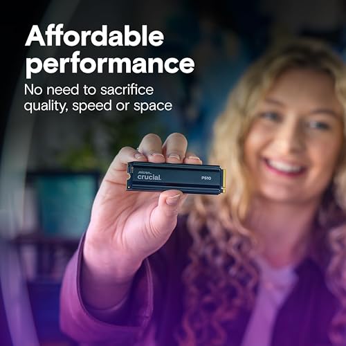 Crucial P510 SSD 2To PCIe 5.0 x4 Gen5 NVMe M.2 avec Dissipateur, Lecture jusqu'à 10000 Mo/s, écriture jusqu'à 8700 MB/s, Ordinateur de Bureau et PS5, Disque Dur Interne - CT2000P510SSD5-01 - 4