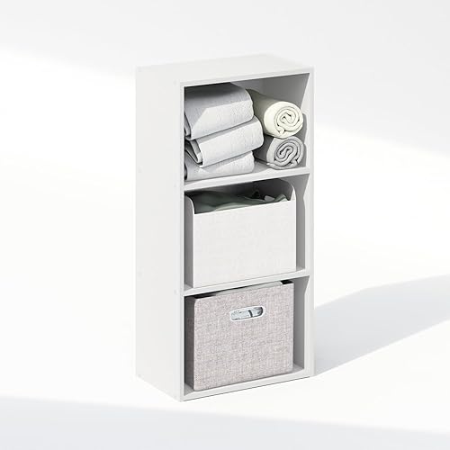 Miniatura 5 de Furinno Reed - Organizadores y almacenamiento de armario, organizador de armario de 3 niveles, estante abierto, para armario, dormitorio, sala de