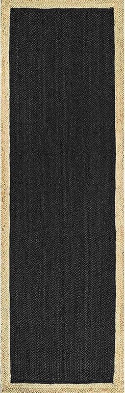 Alfombra 2 x 5 pies negra bohemia que soluciona pasillos fríos y resbaladizos 2