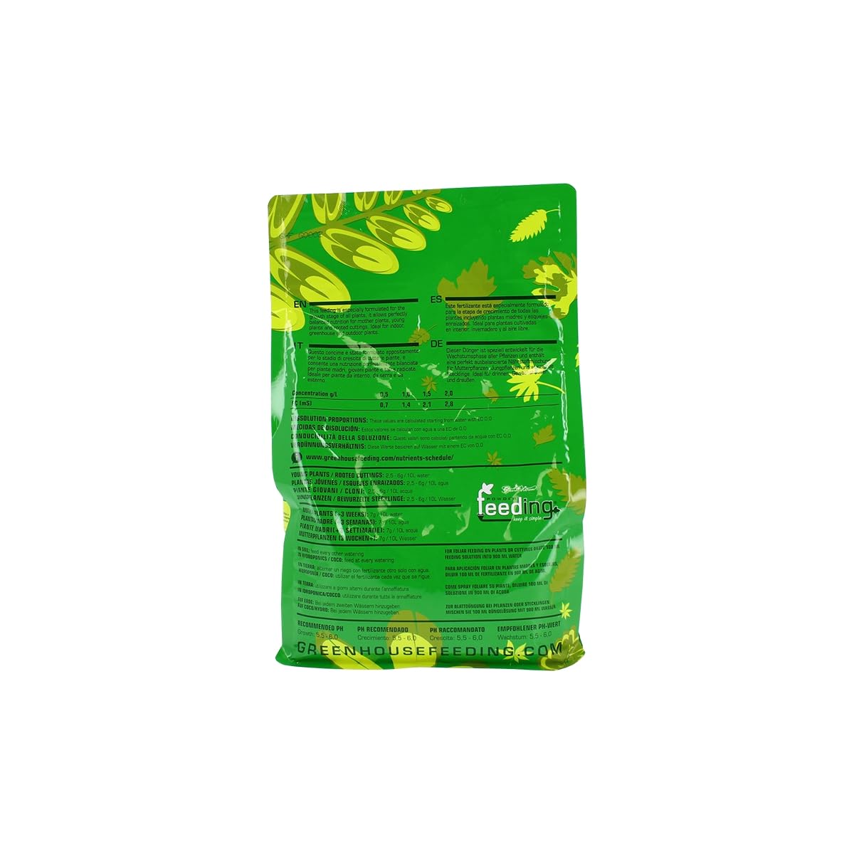 Powder Feeding Engrais Multifonction Grow 2,5 kg Vert 20 x 15 x 8 cm GROW25-PF