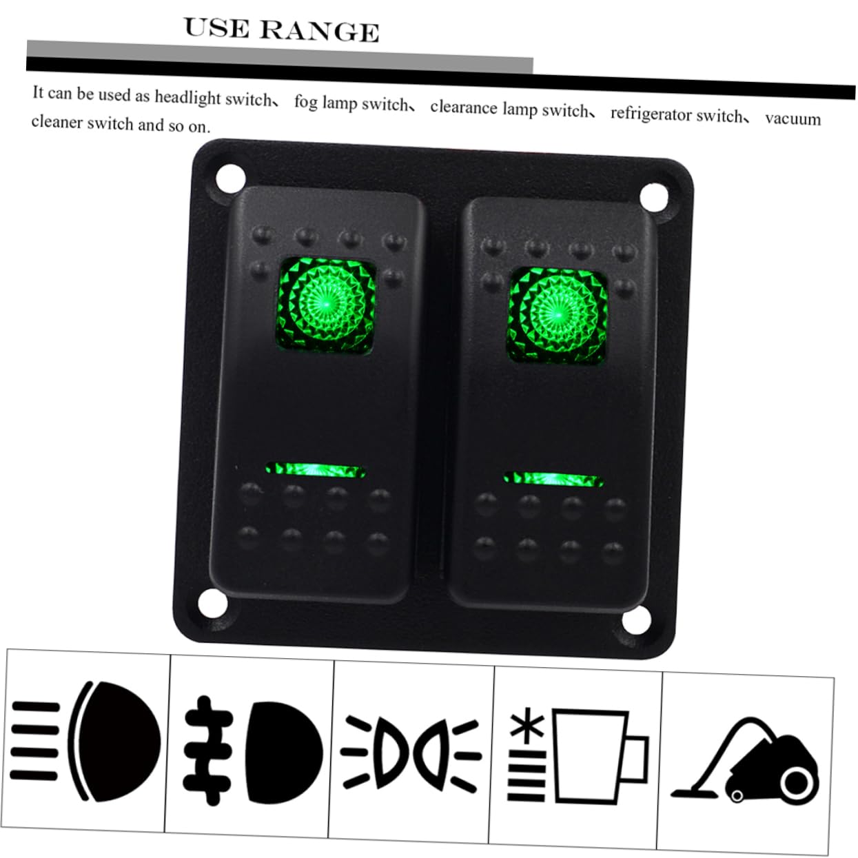 SUPVOX 3pcs Toggle Switch Panel Gang Aluminum Rocker for Car Boat Automotive Led Backlit Ce Certified