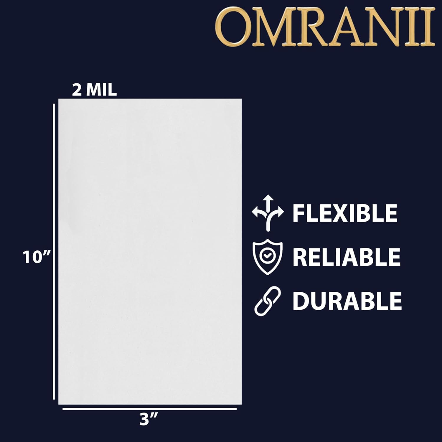 Multiple Sizes Clear Flat Poly Bag, 2Mil 3" X 10" & 2000 Bags | Low-Density Polyethylene (LDPE), Flat Open Top Plastic Packaging Packing | Flexible and Durable Plastic Bags