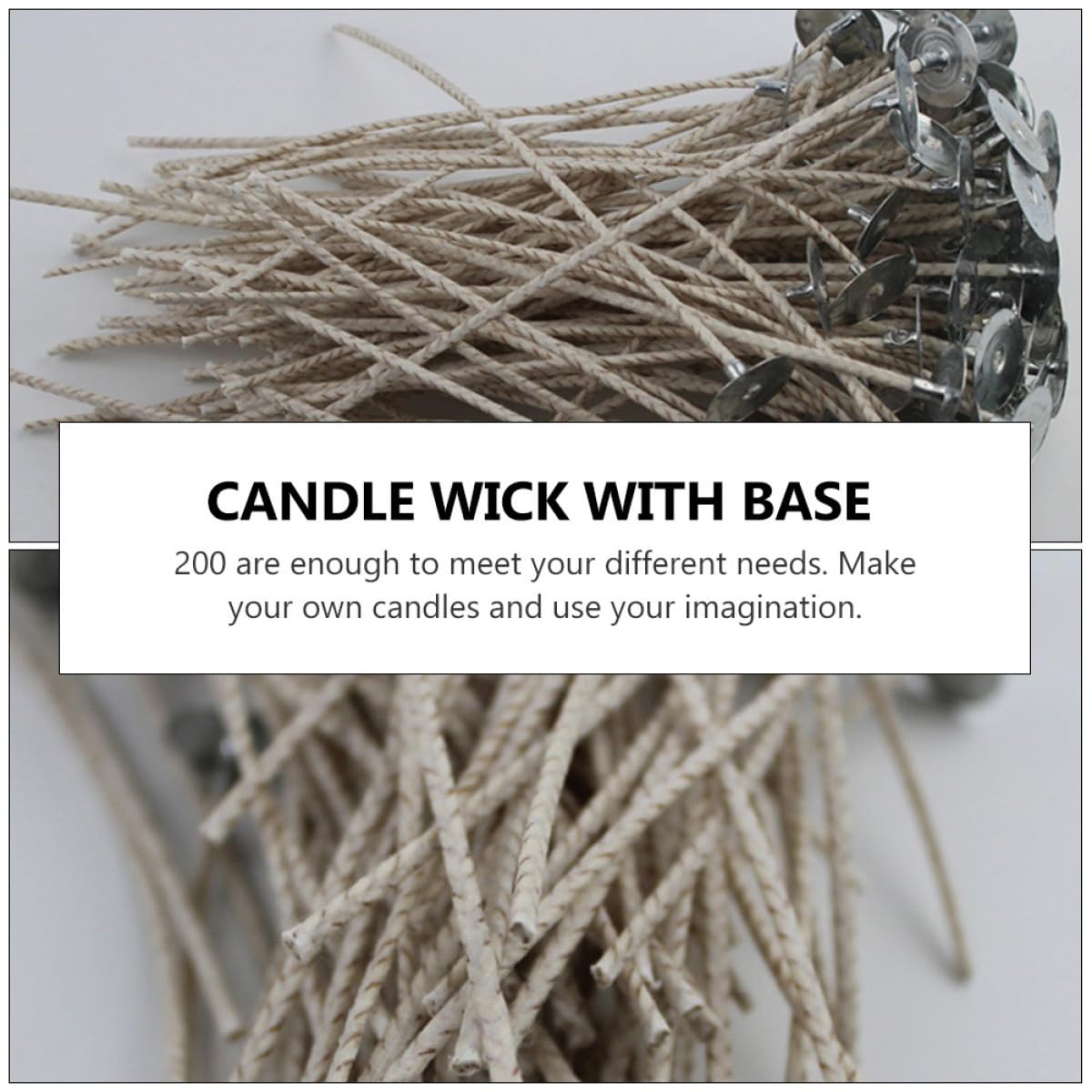 TEHAUX Set Per La Creazione Di Candele Biologiche Base Da 15 Cm Stoppini Per Candele Grandi Con Linguette Per Progetti Con Stoppini