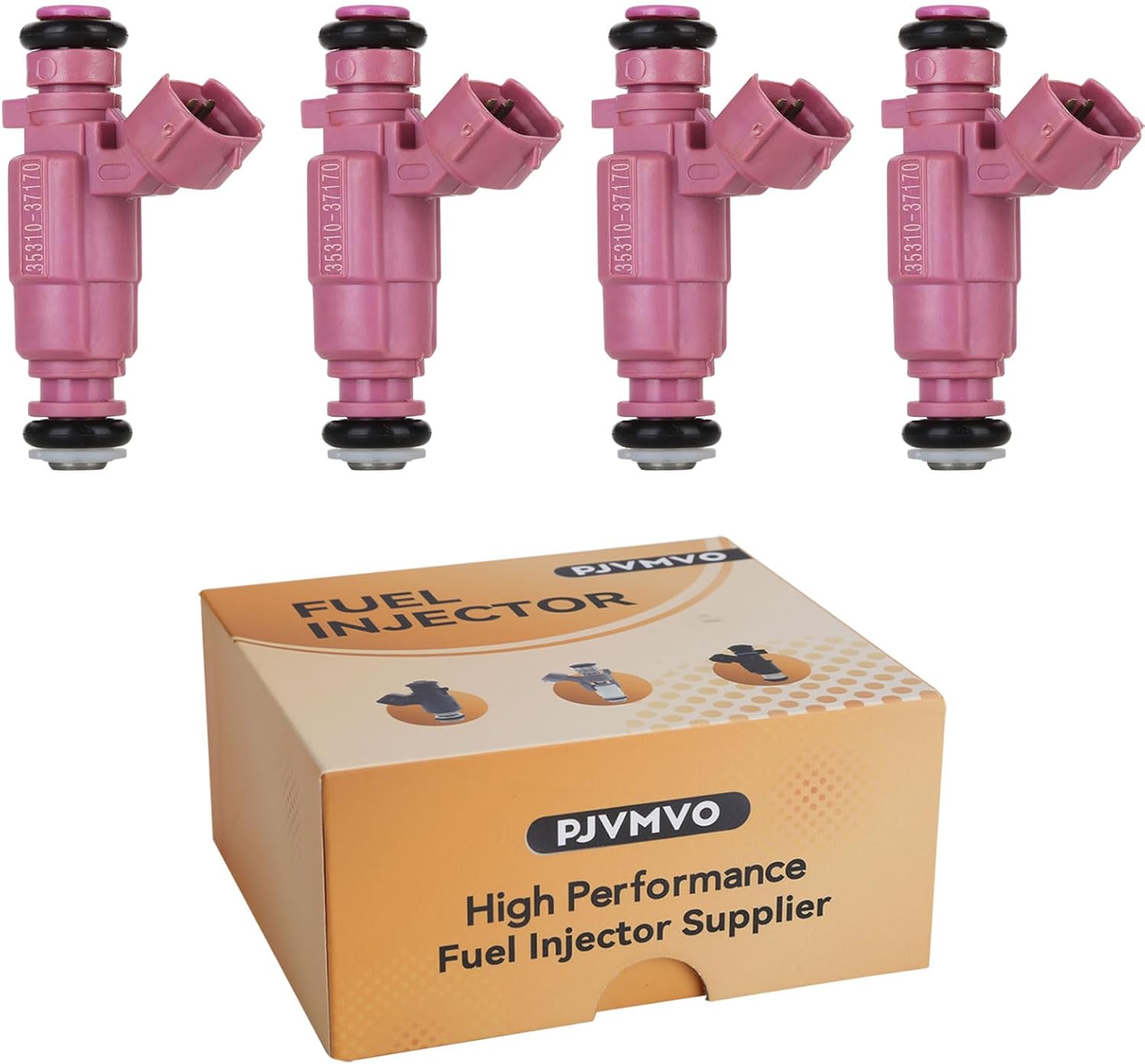 35310-37170 OE 1.6L Performance Fuel Injectors,Compatible with/Hyundai 1.6 Accent 2006-2011,Compatible with/Kia Rio Rio5 2006 2007 2008 2009 2010 |4 Holes| |Set of 4|