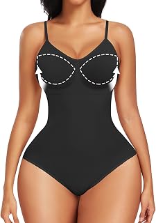 Bodysuit Shapewear for Women Tummy Control with Built in Bra Body Shaper Butt Lifting Sculpting Full Body Shapewear