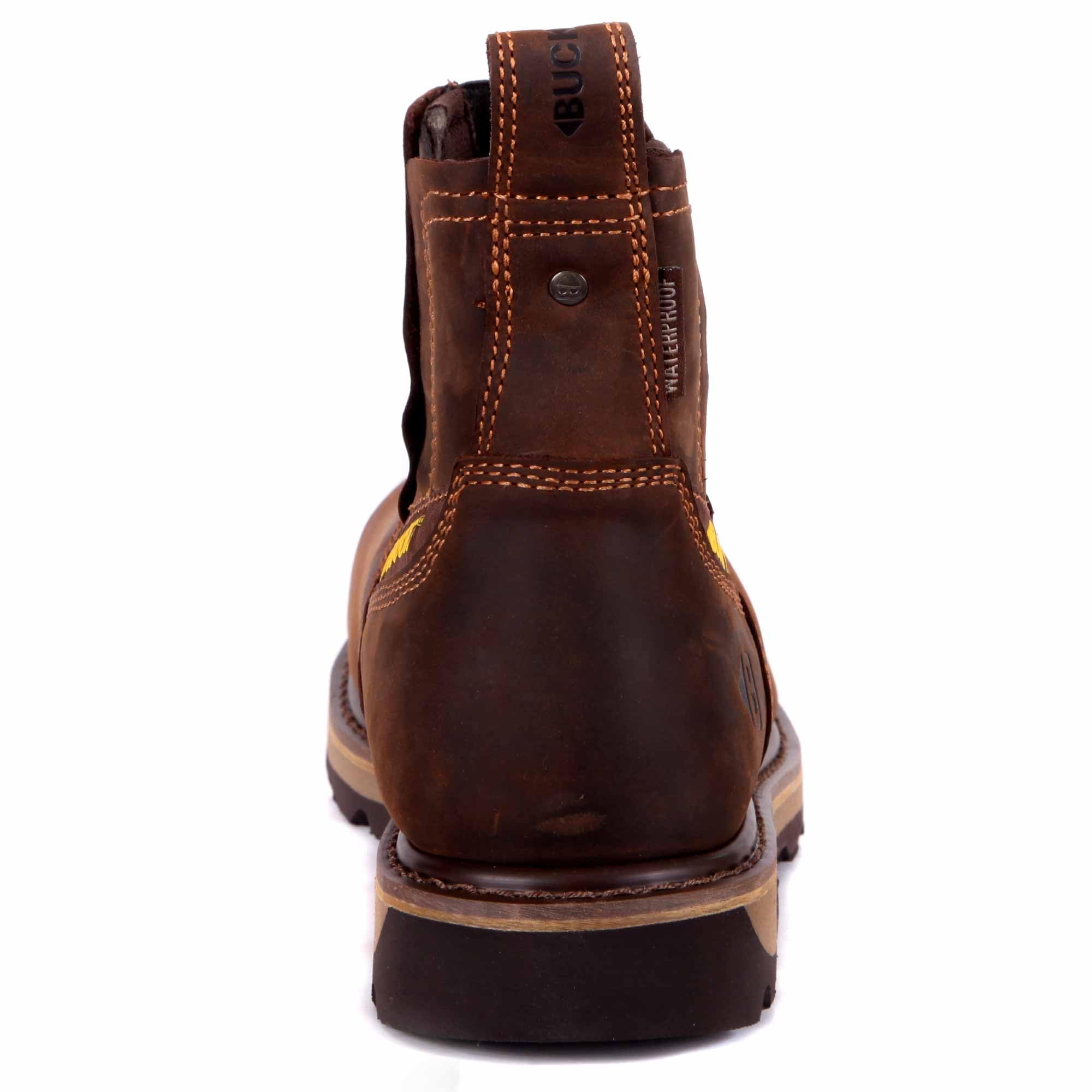 Buckbootz B1180 Buckler Sicherheitsstiefel, leicht, wasserdicht, dunkelbraun, 43 EU Large