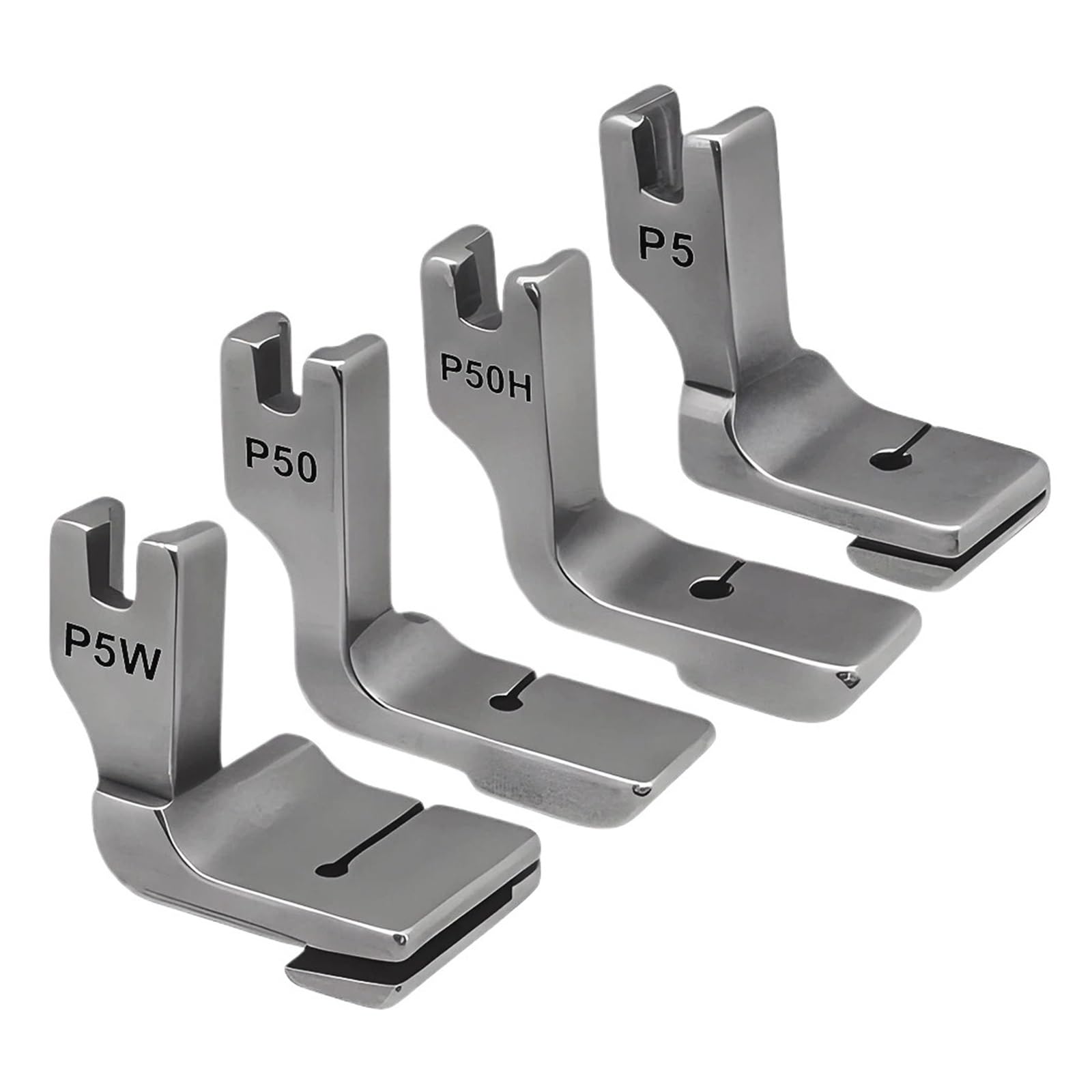 1/4pcs Pleating Presser Foot Gathering Make Pleats Feet Industrial P5 P5W P50 P50H Thick Material Sewing Machine Accessories(4PCS)