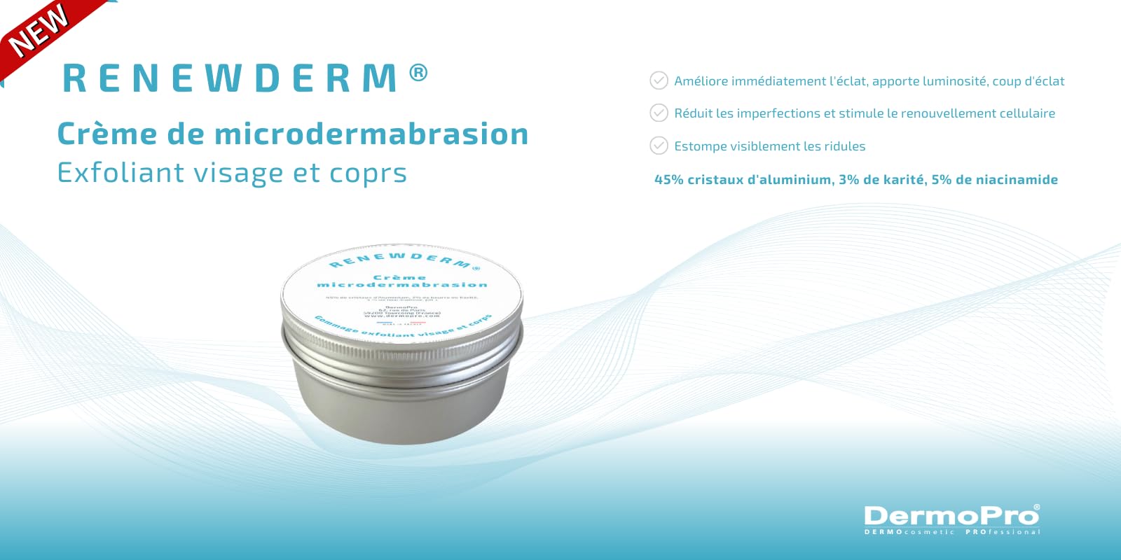 Crema Microdermoabrasión Renewderm. Exfoliante facial y corporal.