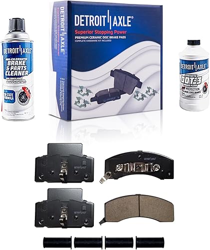 Miniatura 167 de Detroit Axle - Pastillas de Freno Delantero para Ford Fusion Lincoln MKZ Zephyr Mercury Milan Mazda 6, Pastillas de Freno Cerámica Reemplazo