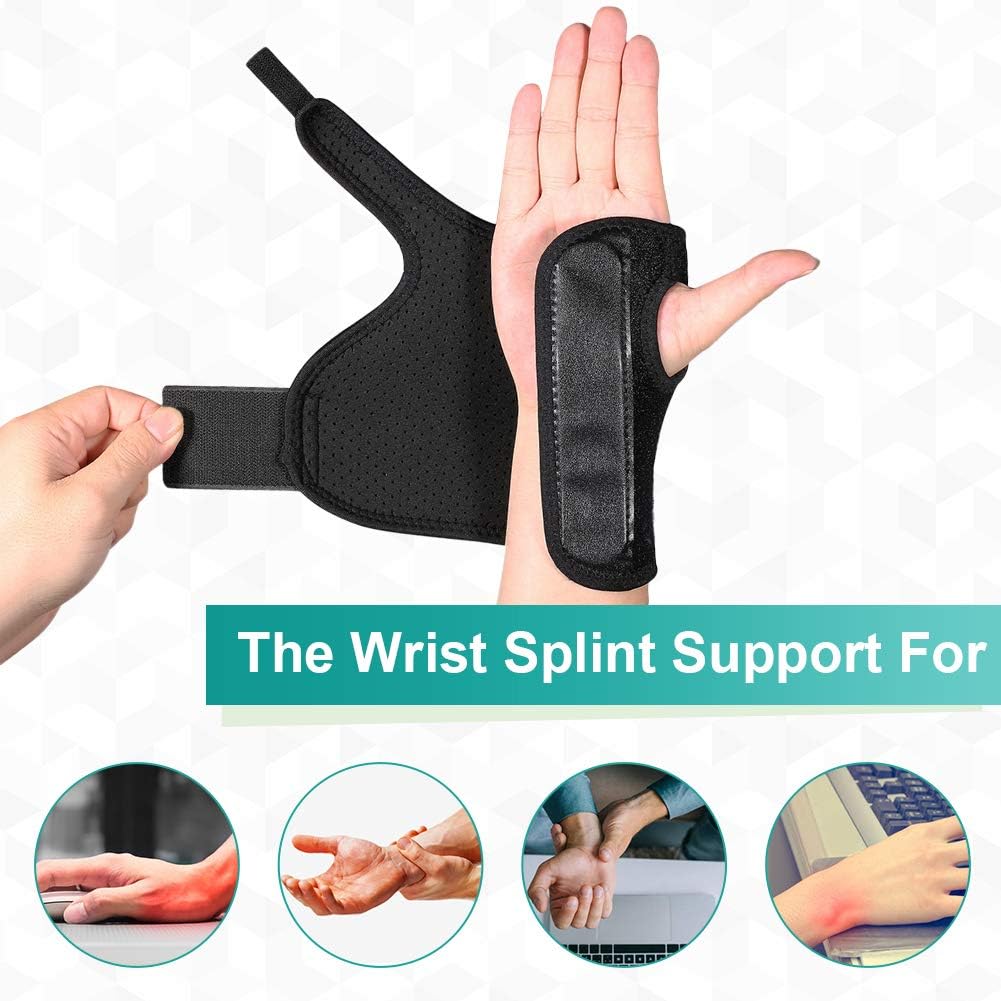 Authеntіс Crаzу Dеаlѕ Elastic Wrist Support Brace Splint, lightweight, breathable Wrist and Hand Compression Sleeve for Carpal Tunnel, Arthritis, Tendonitis, Carpal Tunnel Splint for Pain Relief, Adjustable Design (Right)