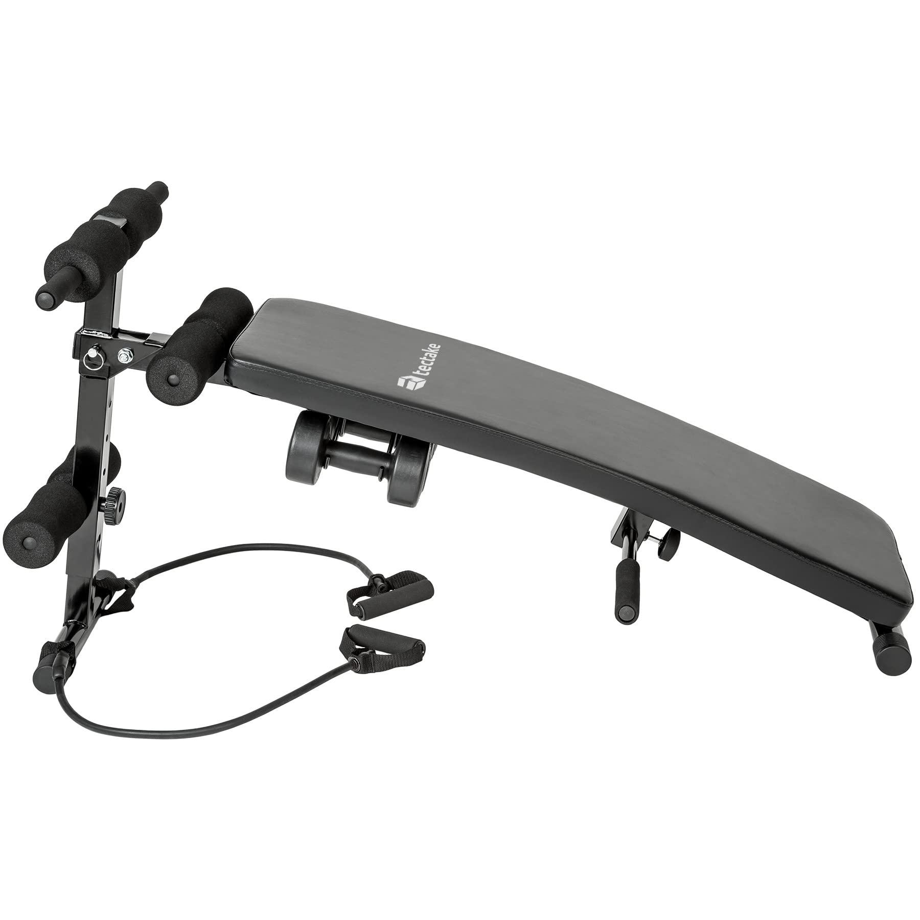 tectake® Panca per Addominali, Pieghevole, Regolabile, Multifunzione, Palestra, Attrezzo per addominali, Panca inclinata, Panca per pesi, Allenamento casa