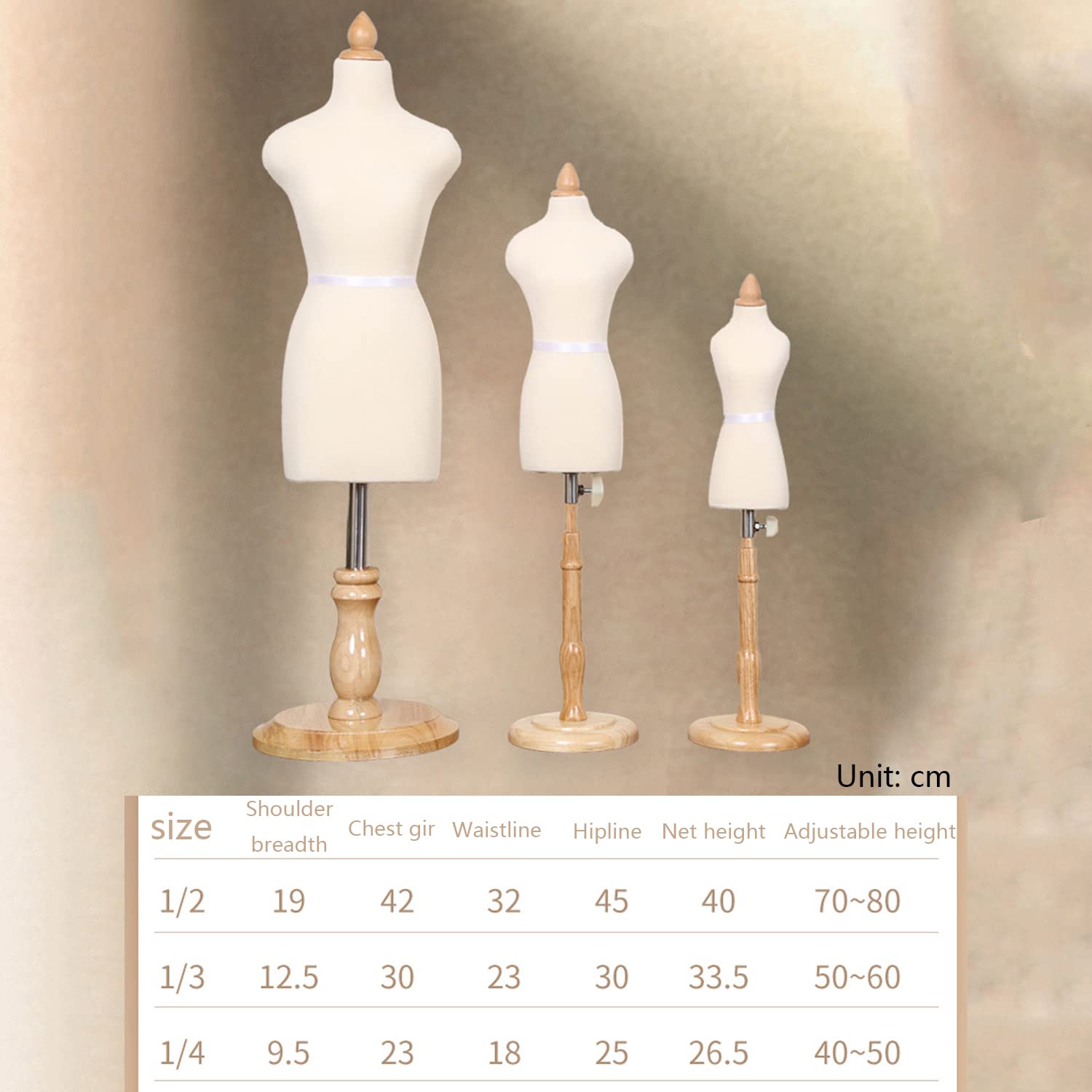 Nähen des Manikins, Kleine Schneiderin-Fälschung, Schneider-Manikin-Präsentation, höhenverstellbarer Ständer für Ständerschleidung 1/2 a