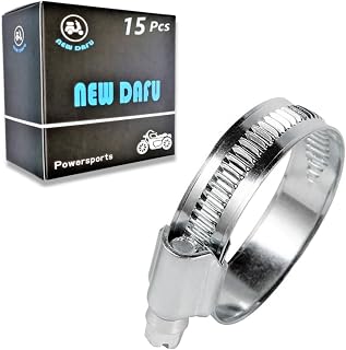 (15 Pack) High Pressure Hose Clamp 5/9" to 1-1/10" Adjustable Worm Gear Drive Hose Clamps,304 Stainless Steel Band Tube Clamp for Fuel Injection Gas Line Fittings Fasteners/Family,Plumbing