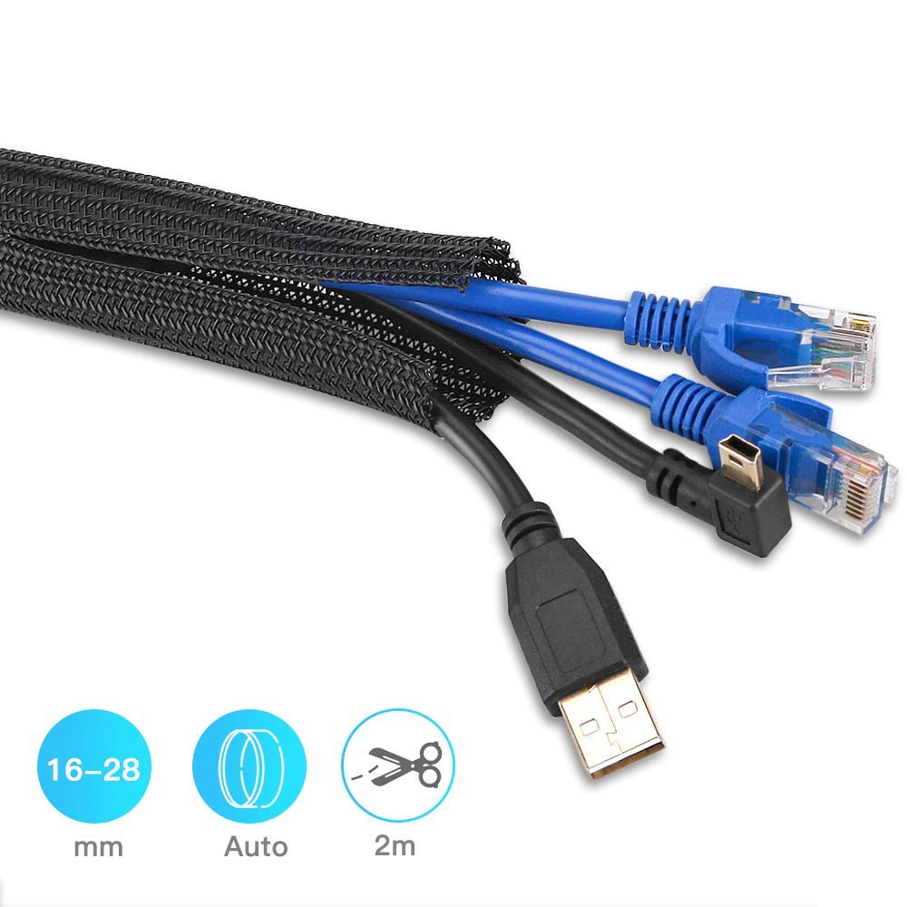 Buy Cable Management Sleeve Cover, AGPTEK Cord Management System for