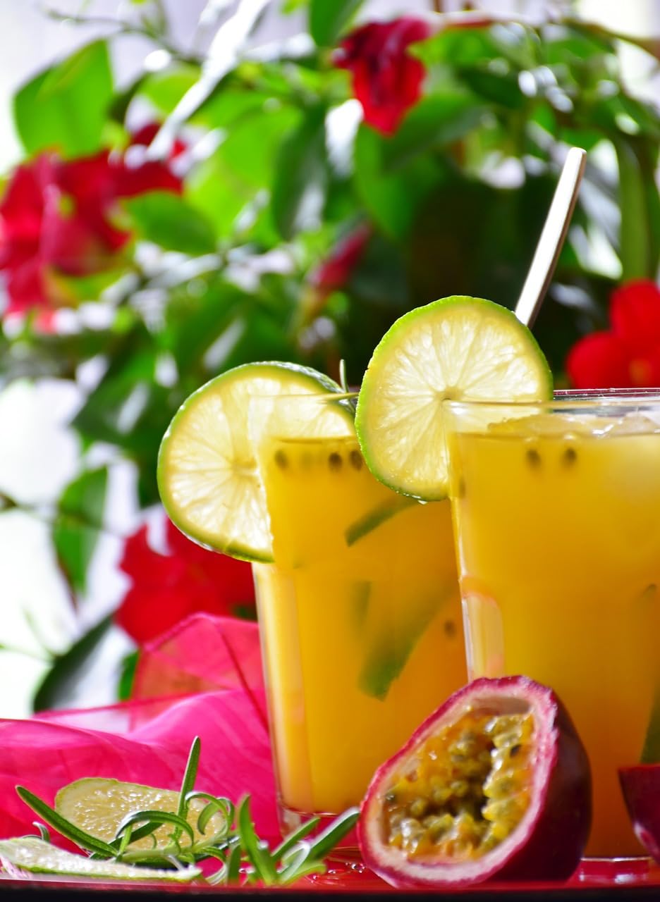 Caramanfruit Passionsfrucht-Frucht-Püree - 4x 1kg - exotisches Maracuja-Püree angenehm süß, frei von Farb- und Konservierungsstoffen, zur Herstellung von Sorbet, Smoothies, Eis, zu Cocktails, Saft