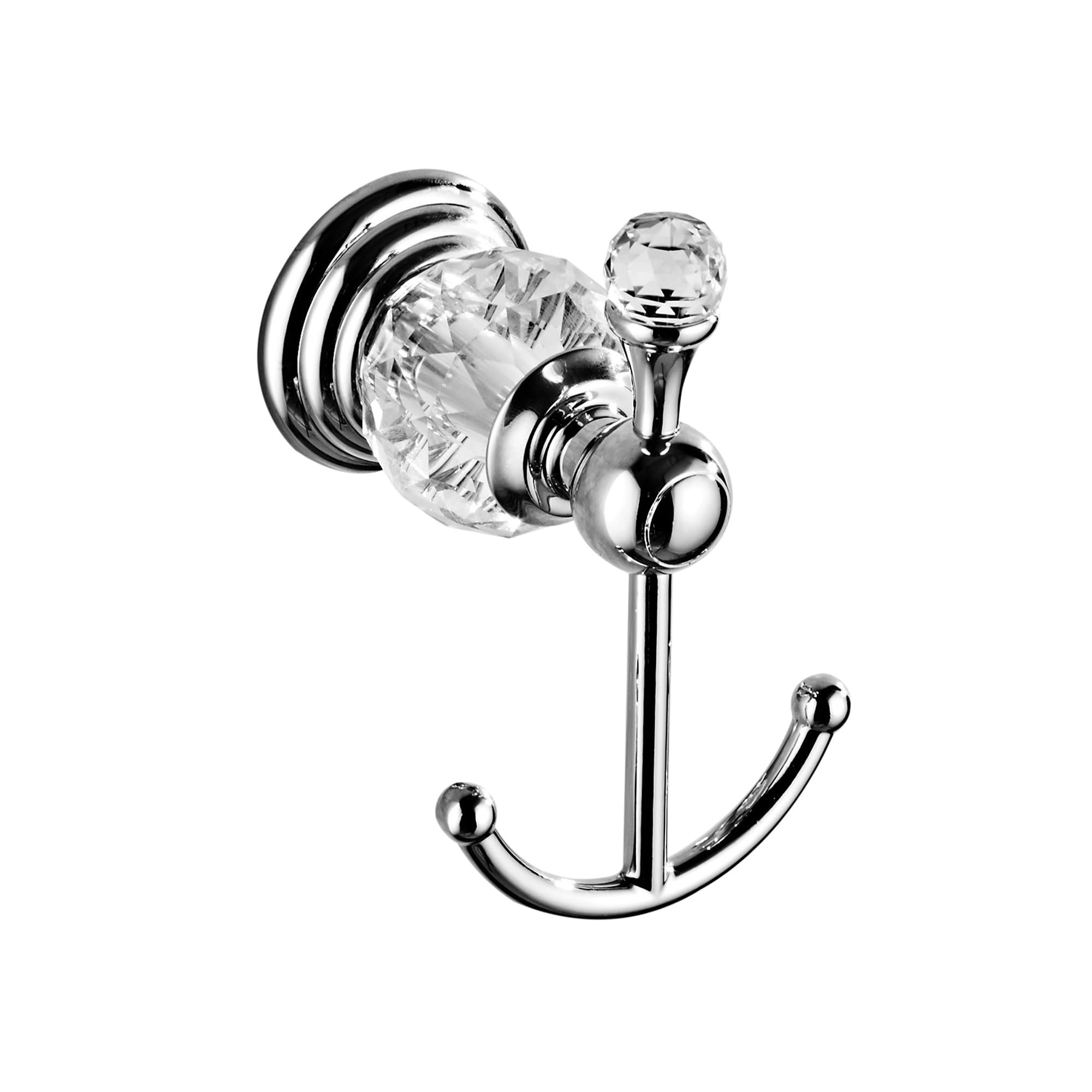 Peonybath Bright Chrome Chrome Bathroom Robe Hooks,Towel Hook Silver Crystal Bathroom Hardware