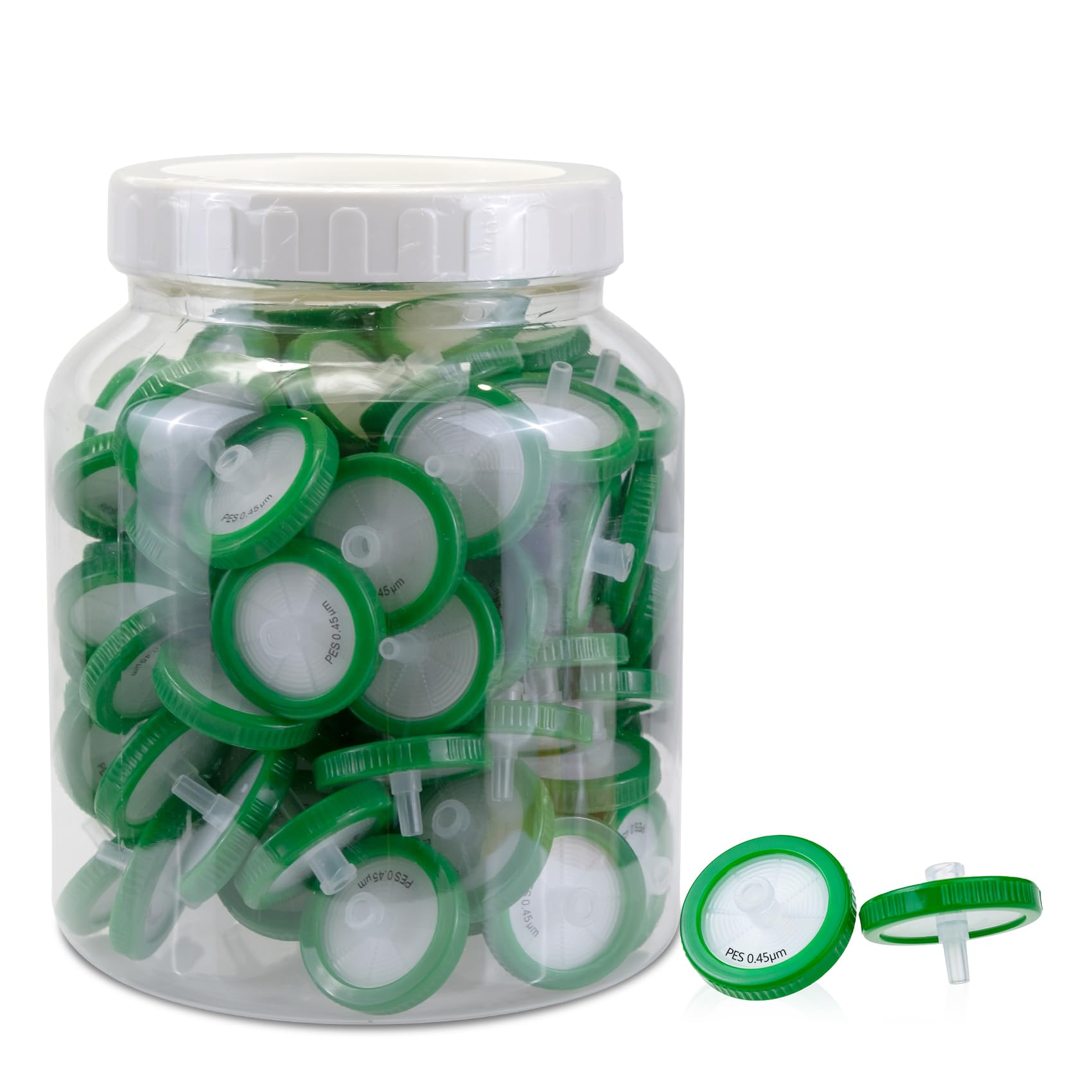 100 sztuk 33 mm PES filtr strzykawkowy 0,45 μm rozmiar porów