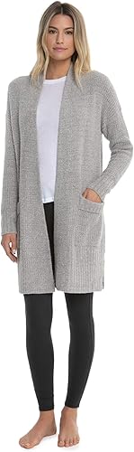 Miniatura 3 de Barefoot Dreams CozyChic Lite - Suéter largo de fin de semana Cardi, manga larga