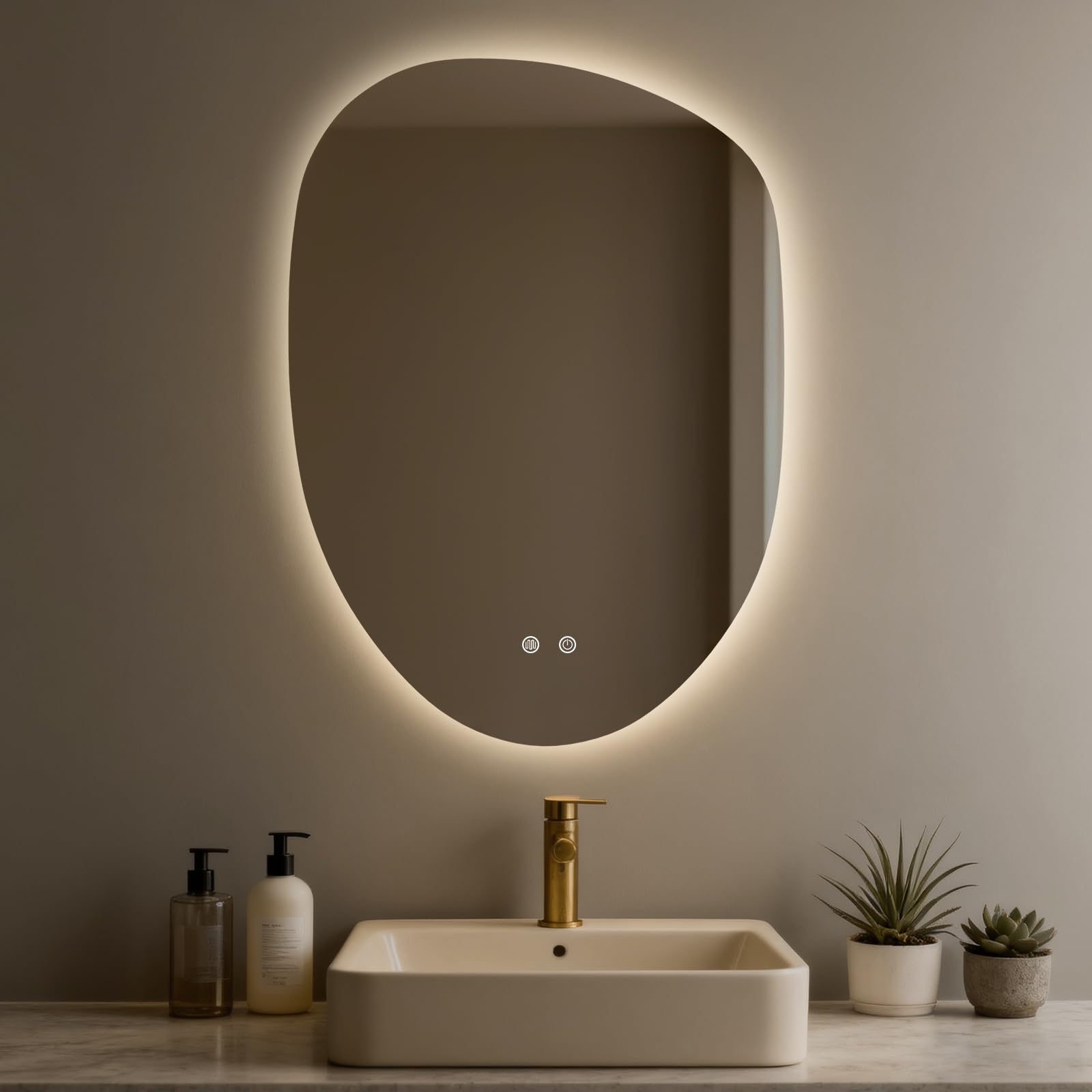 Photo 1 of WallBeyond LED Bathroom Mirror with Lights, 23 x 32 Inch Led Bathroom Vanity Mirror for Wall, Anti Fog Mirror for Bathroom, 3 Colors and Dimmable Light, Horizontal/Vertical  