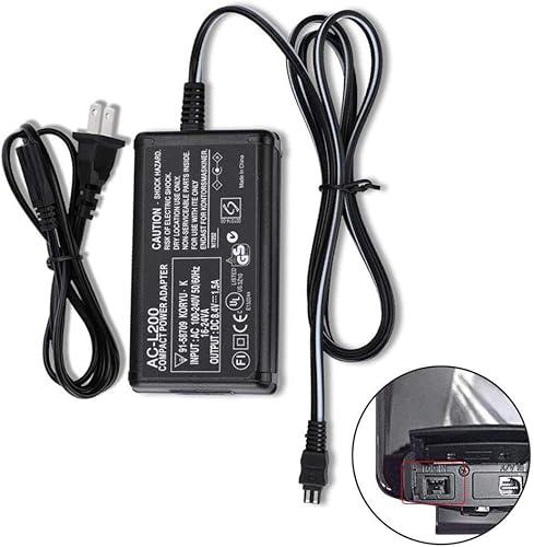 Miniatura 4 de Cargador adaptador de corriente alterna AC-L200 para videocámara Sony Handycam DCR-SX, DCR-SR, DCR-HC, DCR-PC, DCR-DVD, DCR-IP, HDR-CX, HDR-XR,