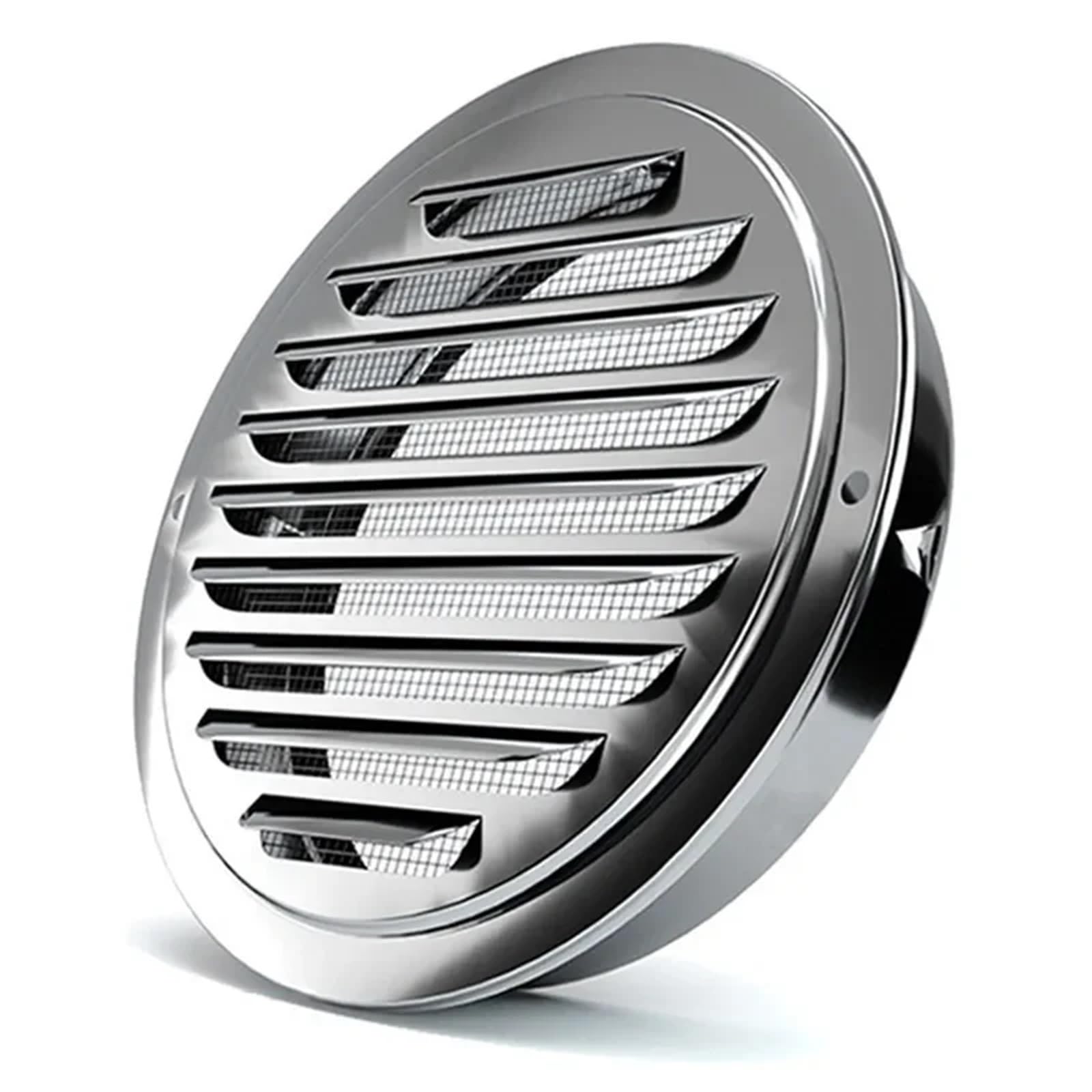 Fdbtyjn 150Mm Vent Cover Stainless Steel Exterior Wall Air Outlet Vent Grille 70-200Mm Round Duct Cap Air Ventilation Cover Hole Plug Ventilation System(150Mm)