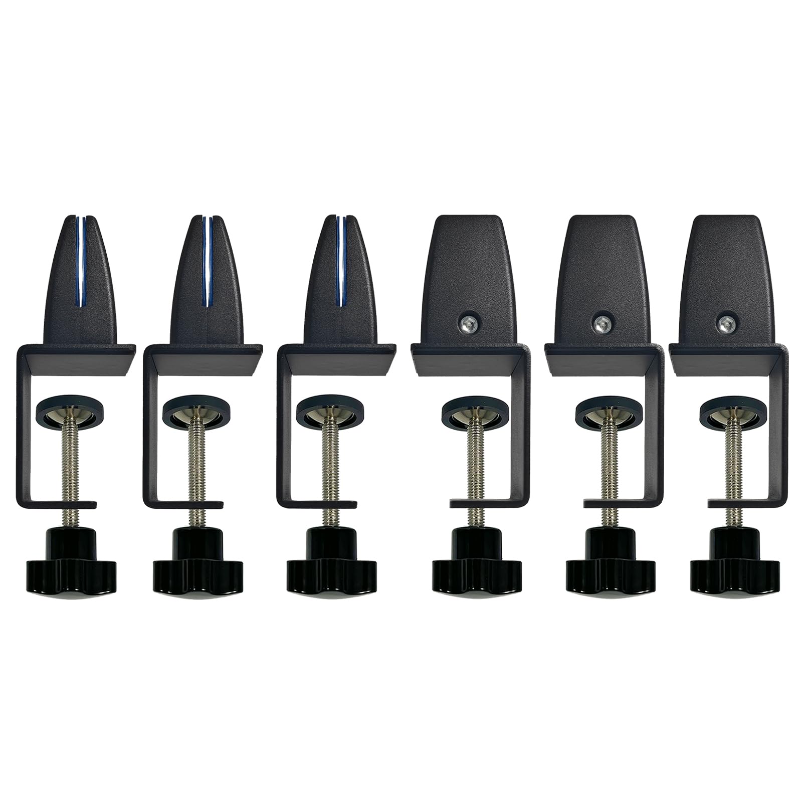 Jhanw Sneeze Guard Support Clips for 1/8" to 0.51" Thick Panel, Adjustable Desk Divider Clips, Aluminum Desk Partition Clamp, Acrylic Plexiglass