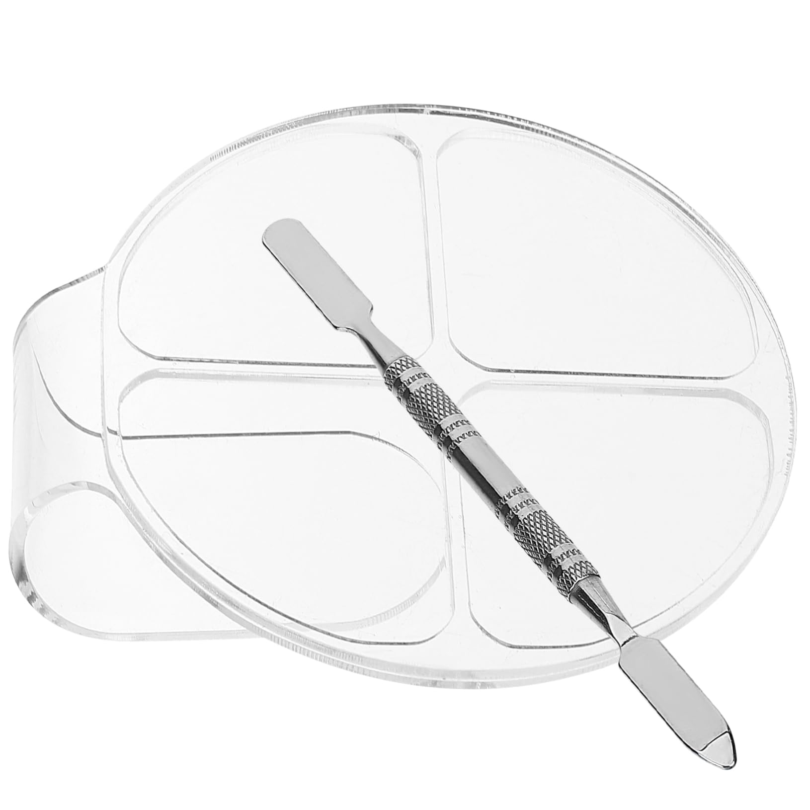 CALLARON 2 Sets Makeup Mixing Palette with Spatula of Color Mixing Plates for Nail Polish Eye Shadow and Pigment Blending Easy to Use Cosmetic Tools